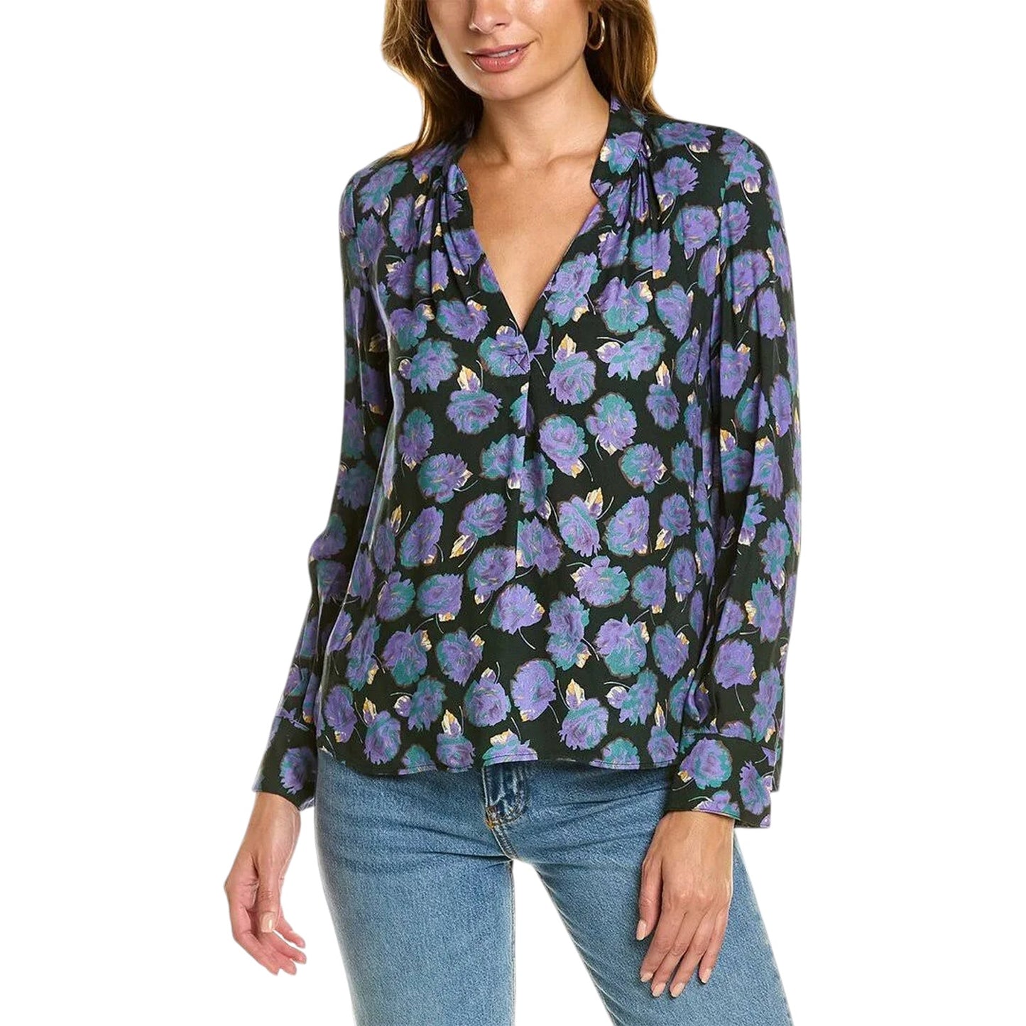 ZADIG & VOLTAIRE Tink Roses Top in Lavender XS