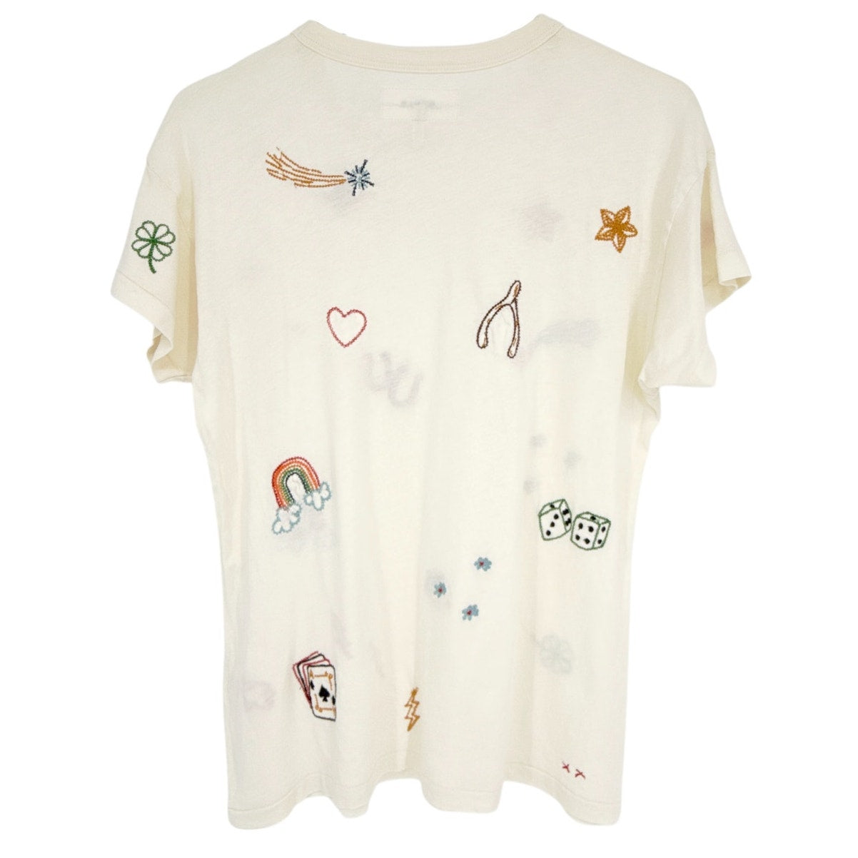 THE GREAT. The Boxy Crew with Charm Embroidery 0|XS