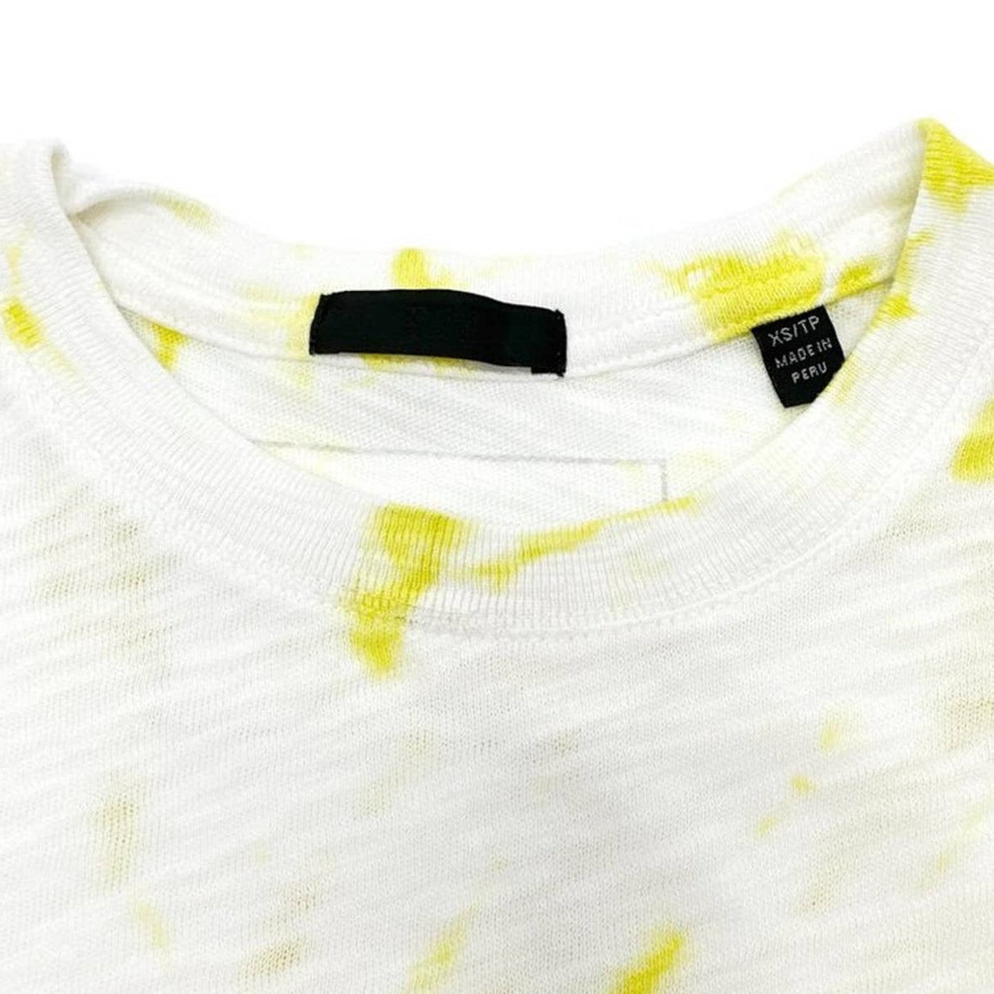 ATM Anthony Thomas Melillo Slub Jersey Schoolboy Crew Neck Tee Canary Tie Dye XS