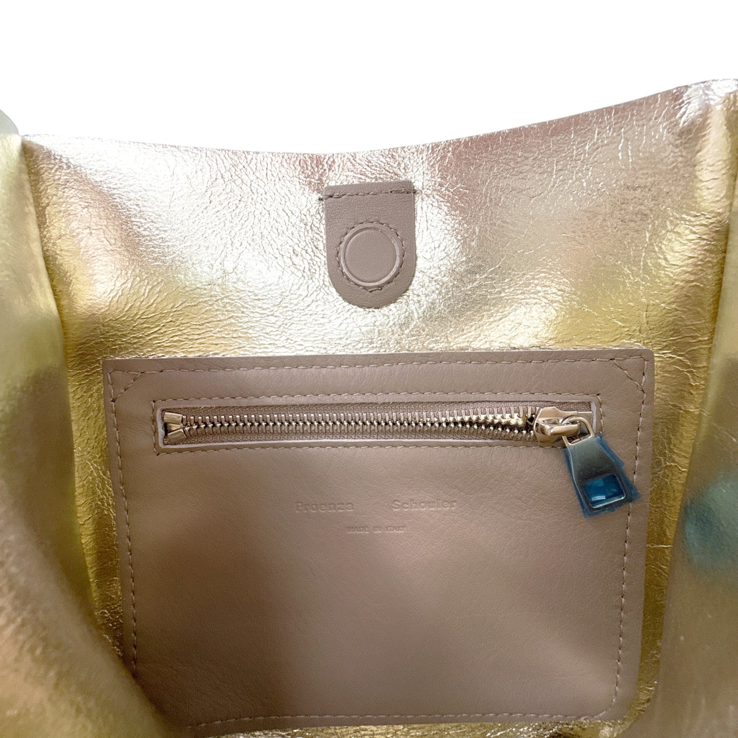 PROENZA SCHOULER Super Lux Rope Handle XS Tote in Light Taupe Gold
