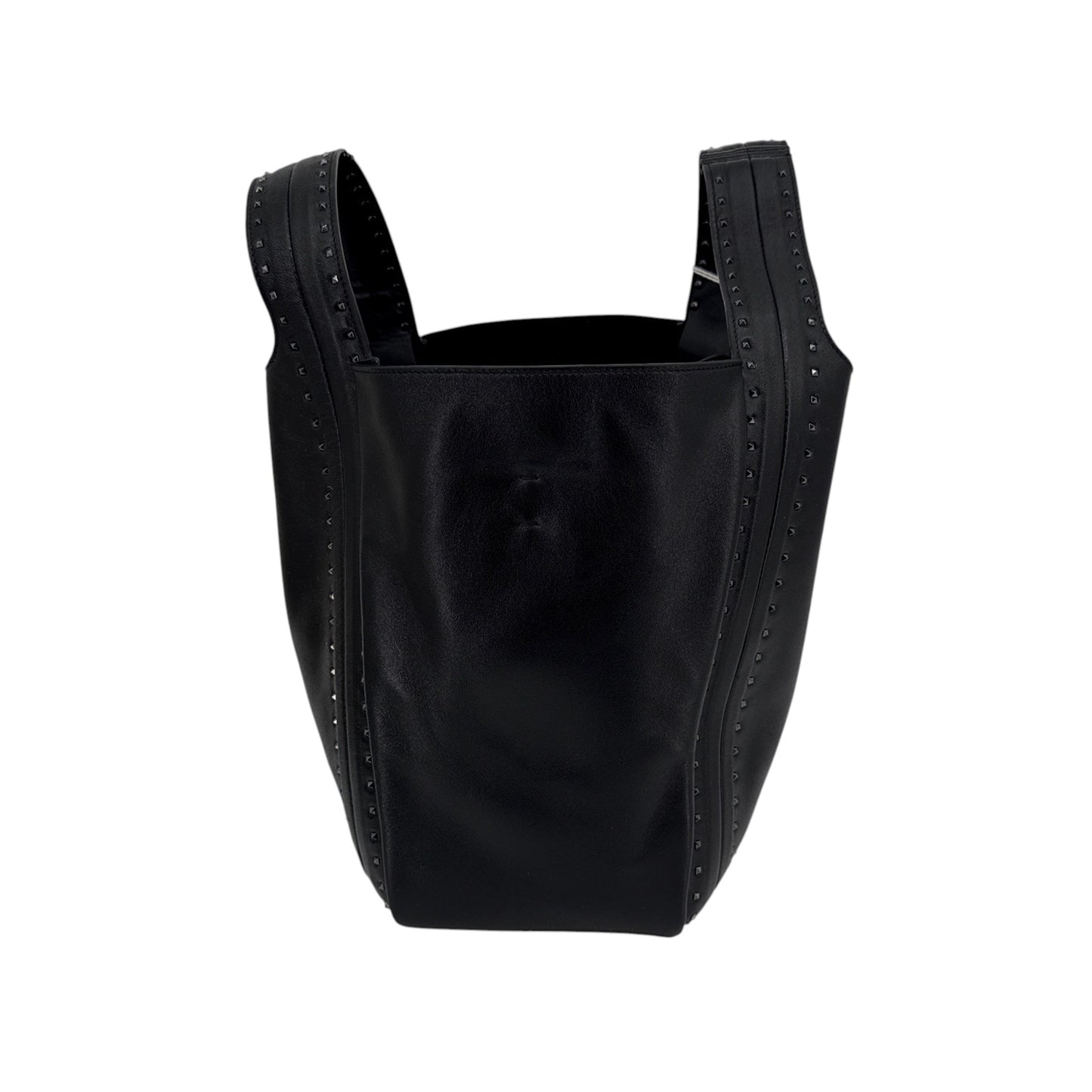 VALENTINO GARAVANI Small Atelier Bag 01 Metal Stitch Edition Tote Bag In Black