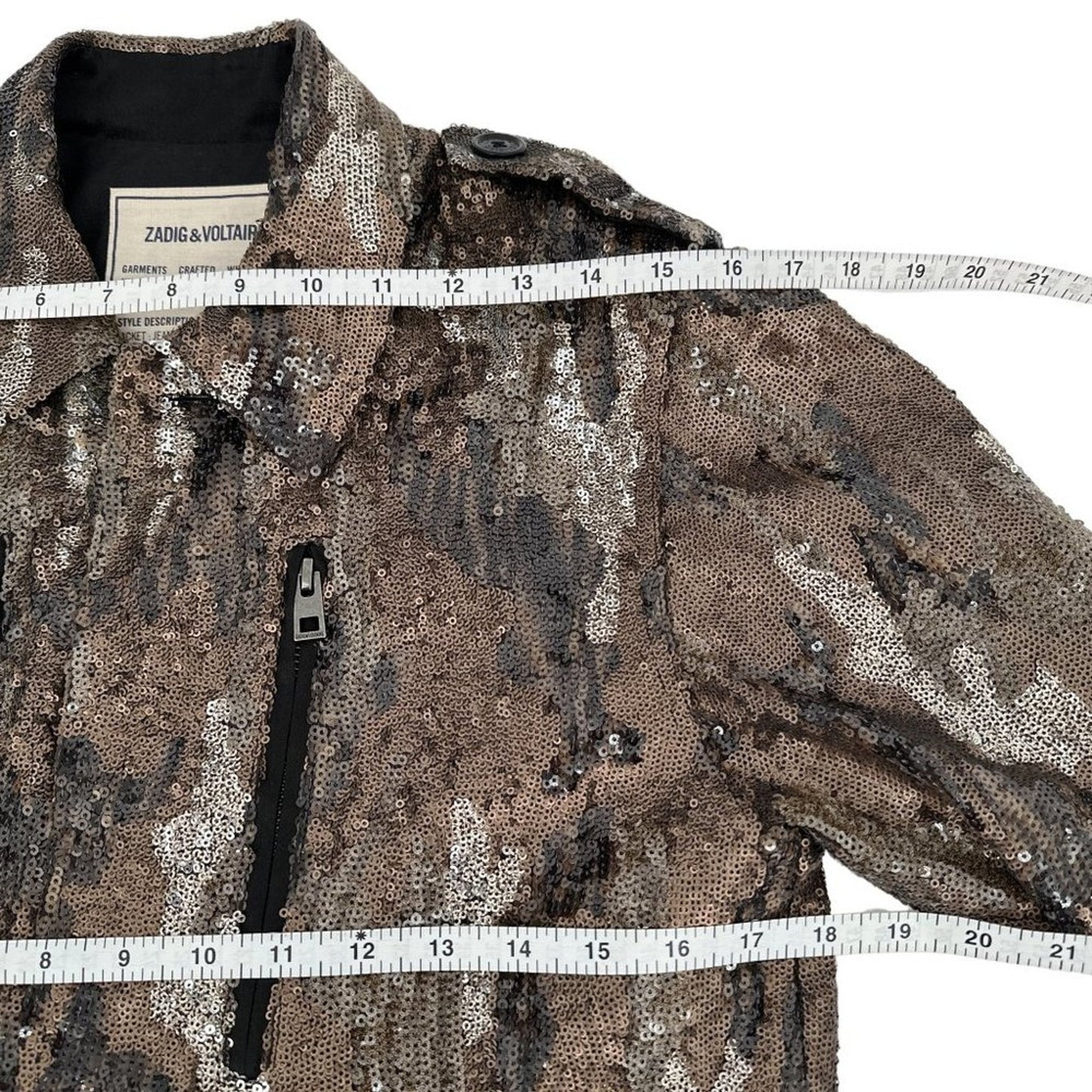 ZADIG & VOLTAIRE Kid Sequin Camo Jacket XS