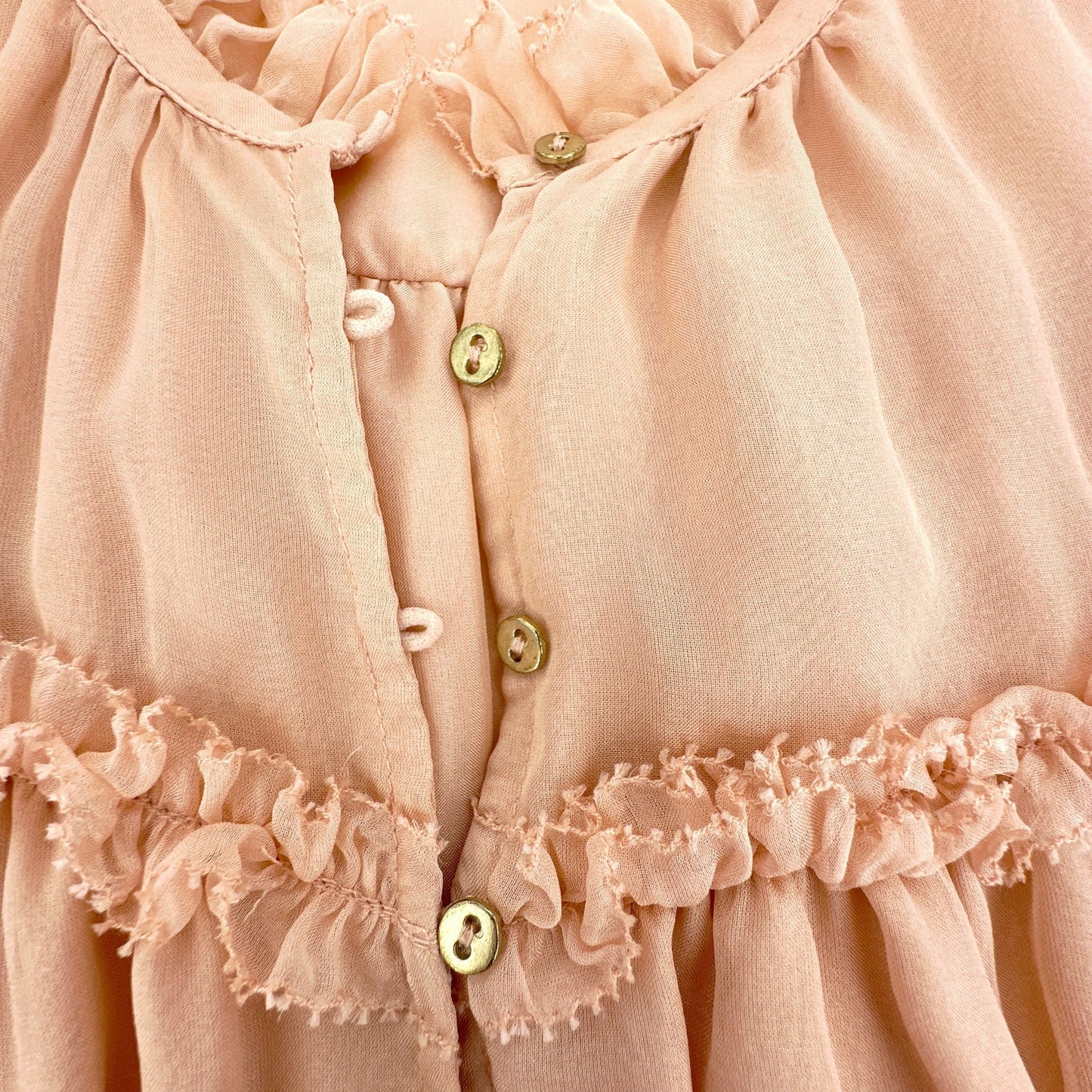 ULLA JOHNSON Rosalind Silk Dress in Blush 0