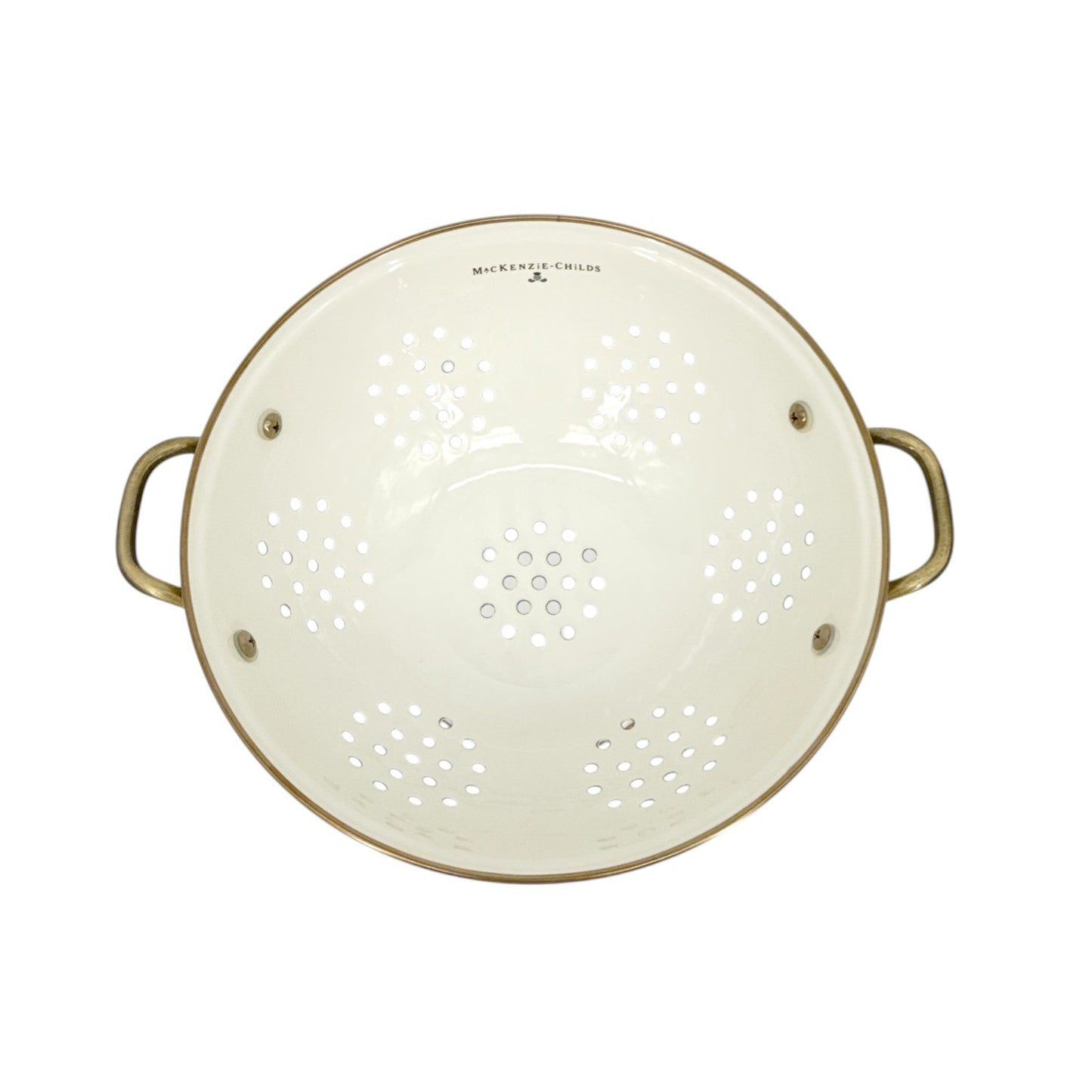 MACKENZIE-CHILDS Sterling Check Colander Large