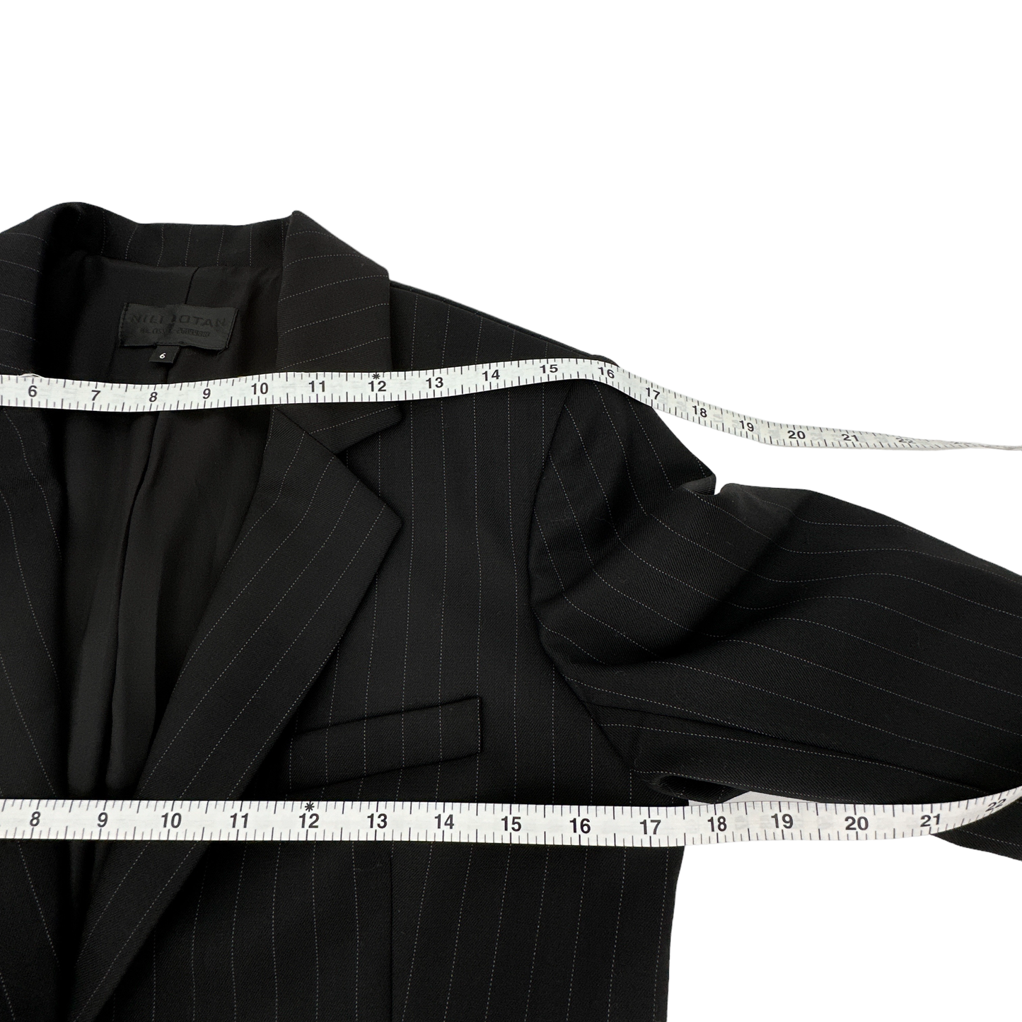 NILI LOTAN Julietta Pinstripe Single Button Blazer 6