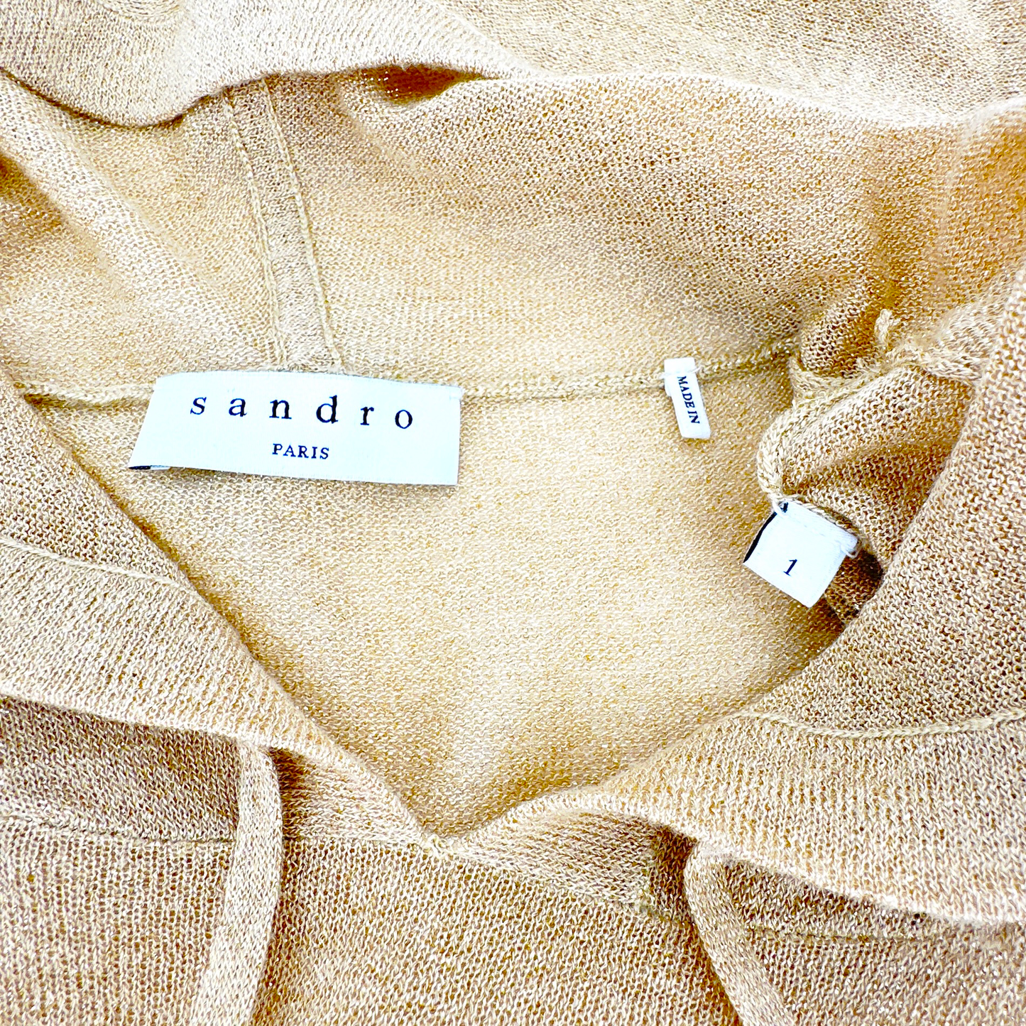 SANDRO Oxygene Sparkling Metallic Hoodie 1|S