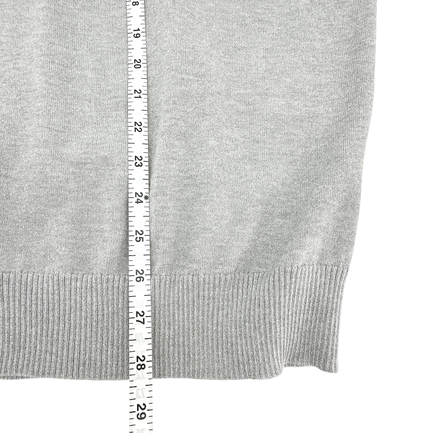 SHOW ME YOUR MUMU Classic Crewneck Sweater Silver Metallic XS