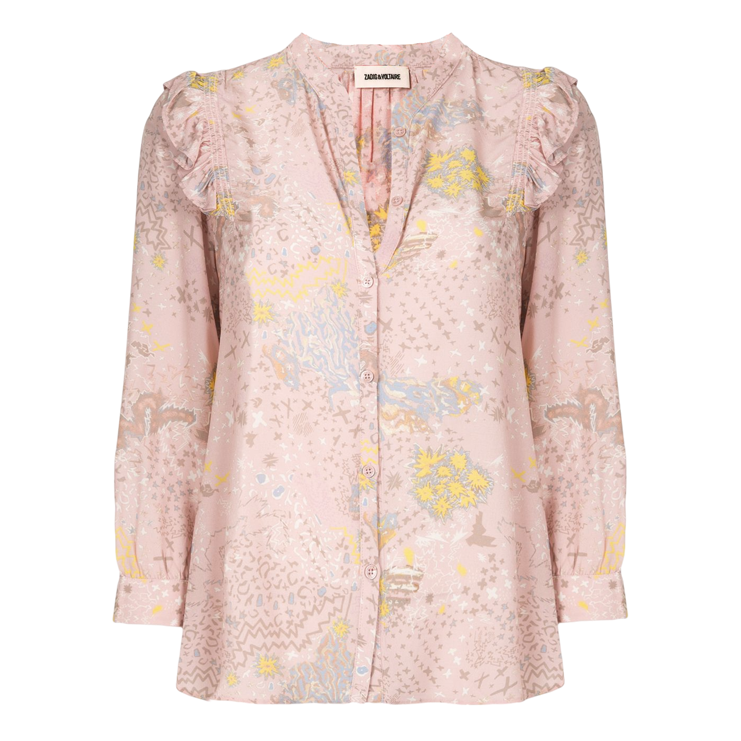 ZADIG & VOLTAIRE Tygg Print Glam Rock Shirt XS