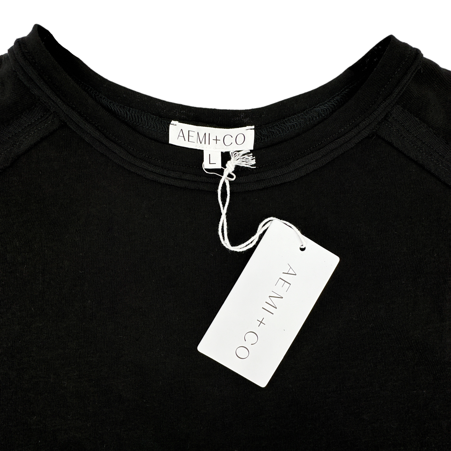 AEMI + CO Junie Tee Black Size L