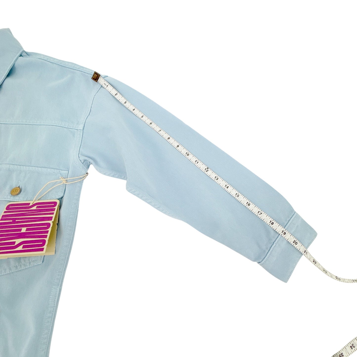 MOTHER Denim SNACKS! The Big Bite Jacket in Blue Barrymore XS