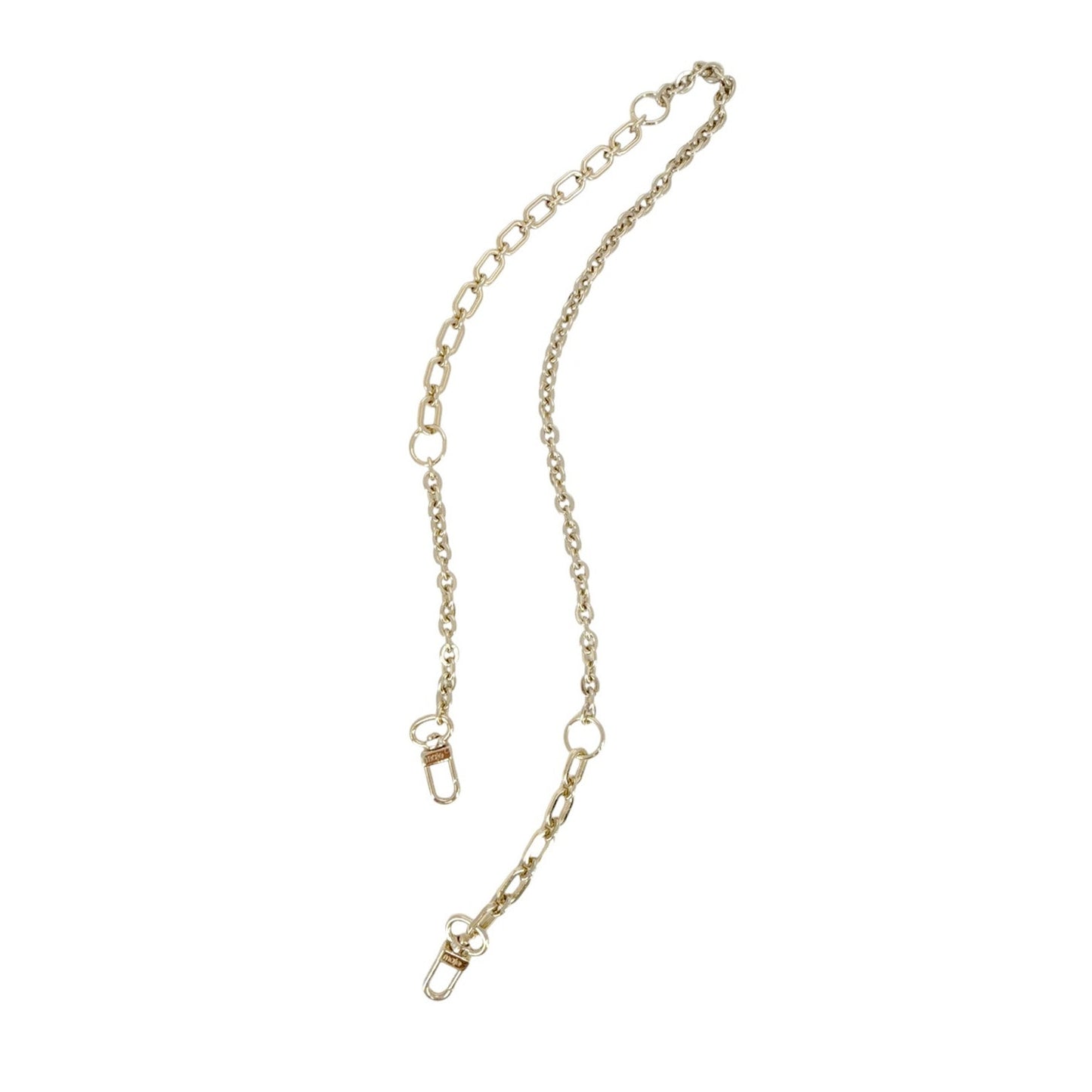 MAJE Detachable Chain Shoulder Strap in Pale Gold