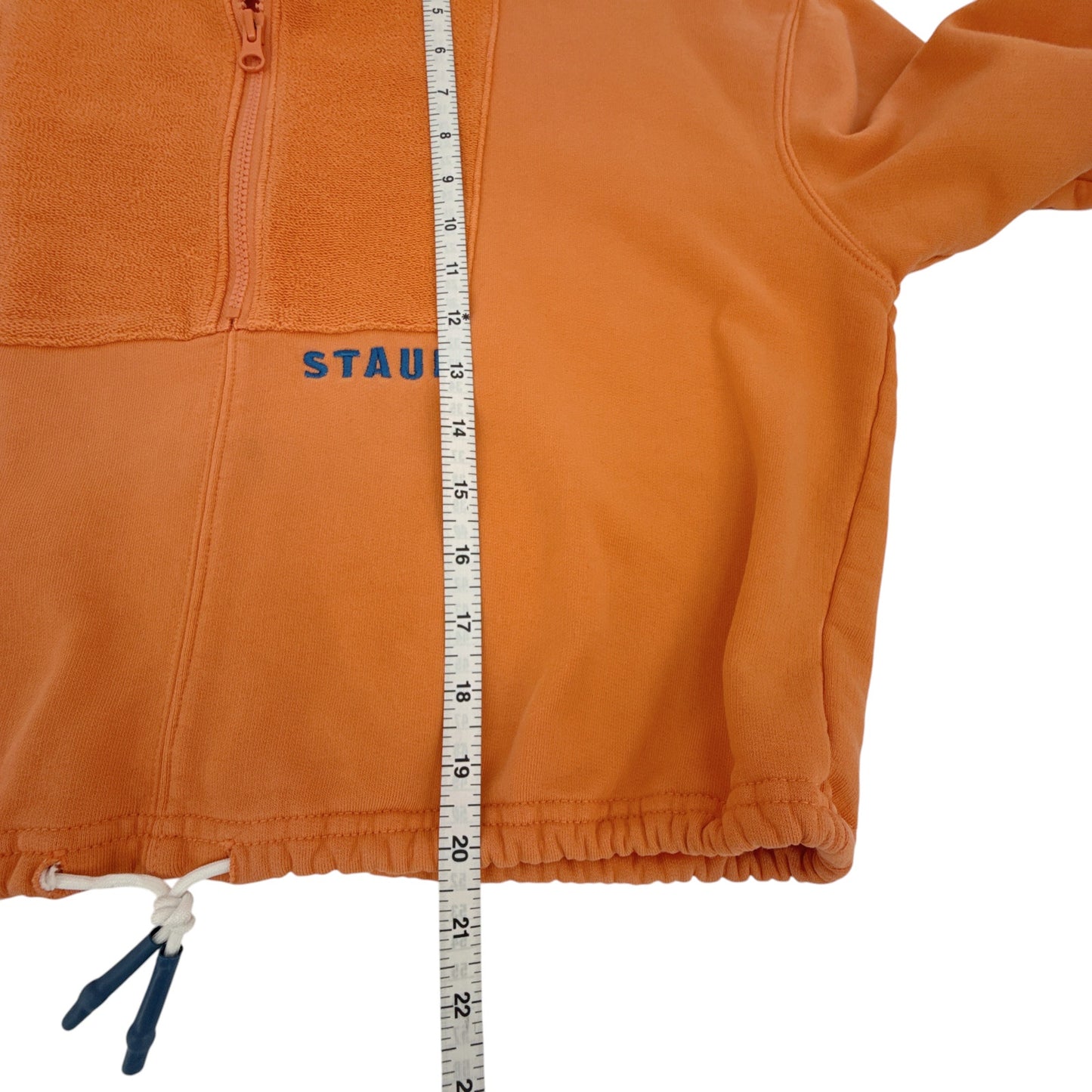 STAUD French Terry Zip Front Sweatshirt S