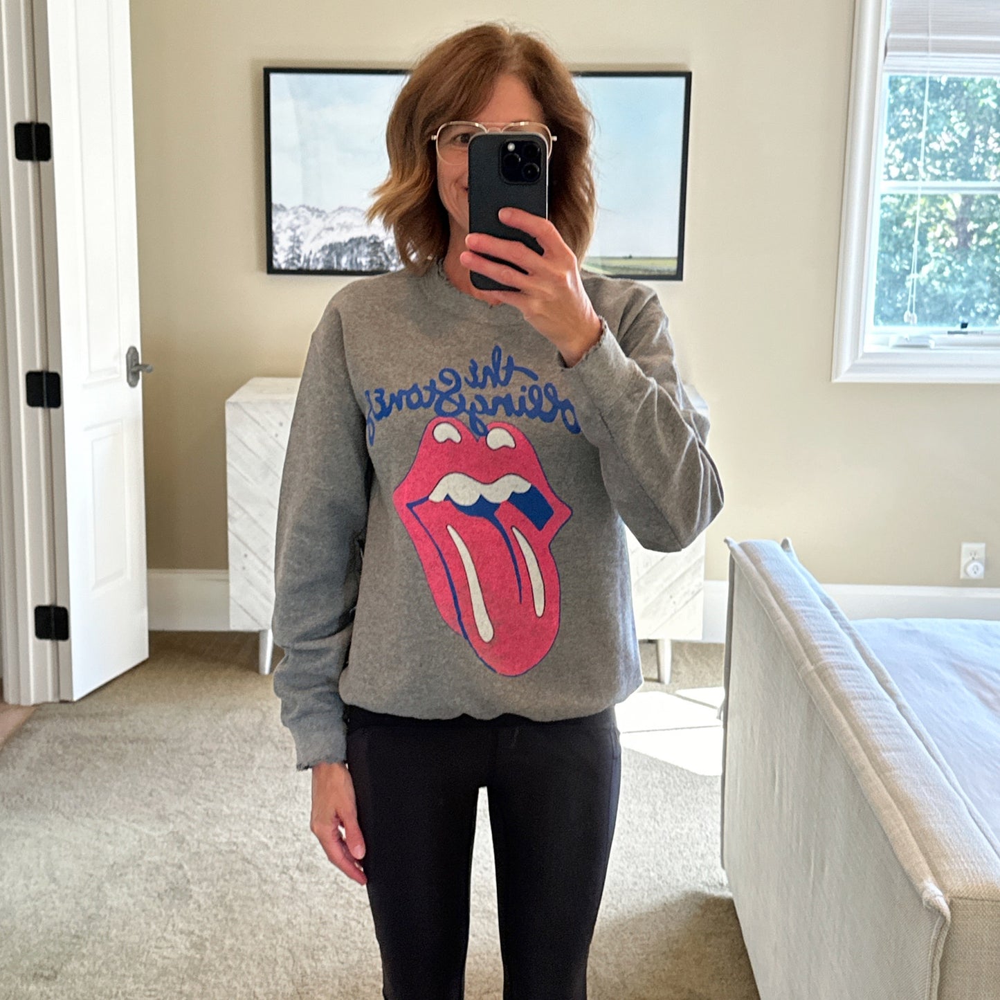 MADEWORN x REVOLVE Rolling Stones Logo Sweatshirt XS