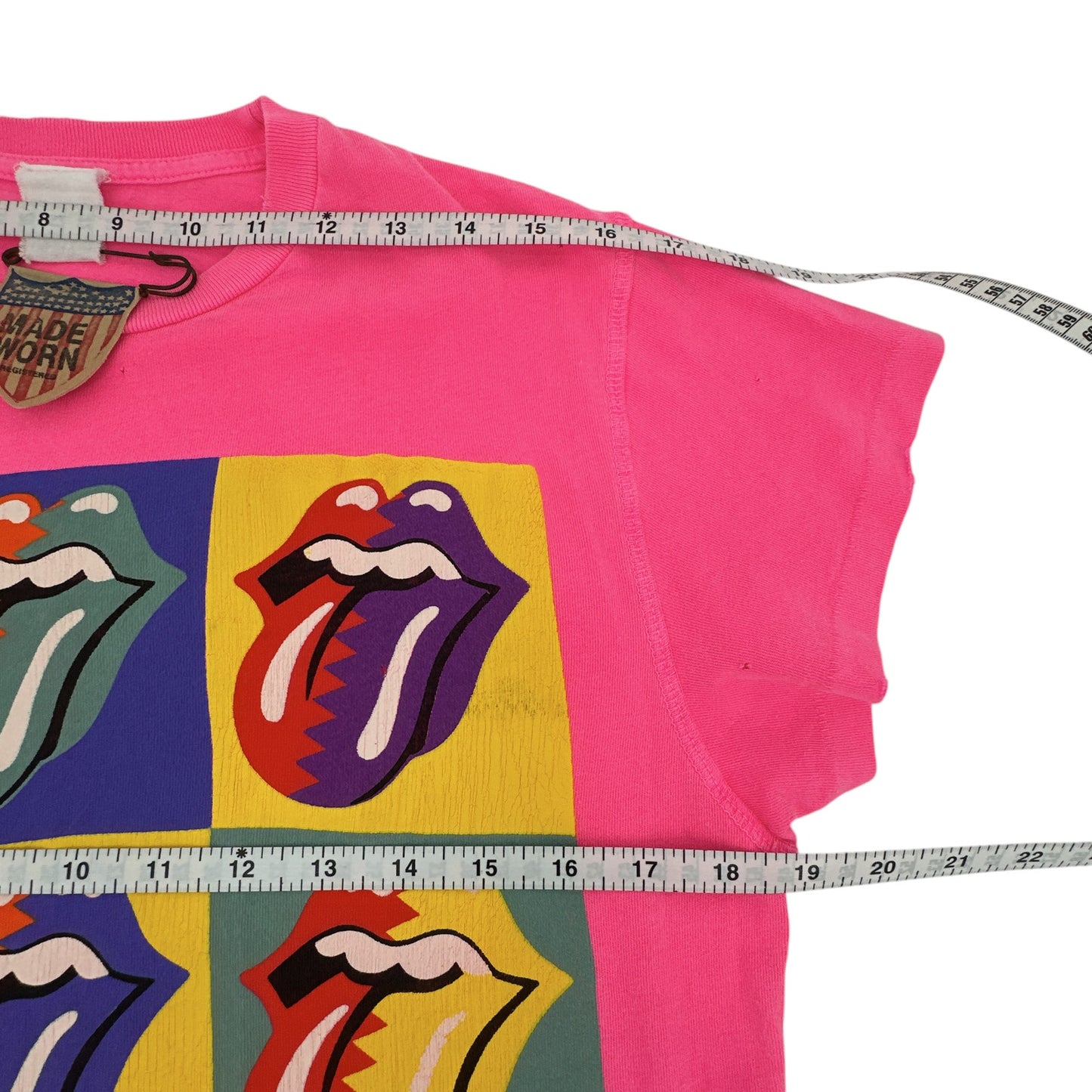 MADEWORN Rolling Stones 89 Multi Tongue Tee XS