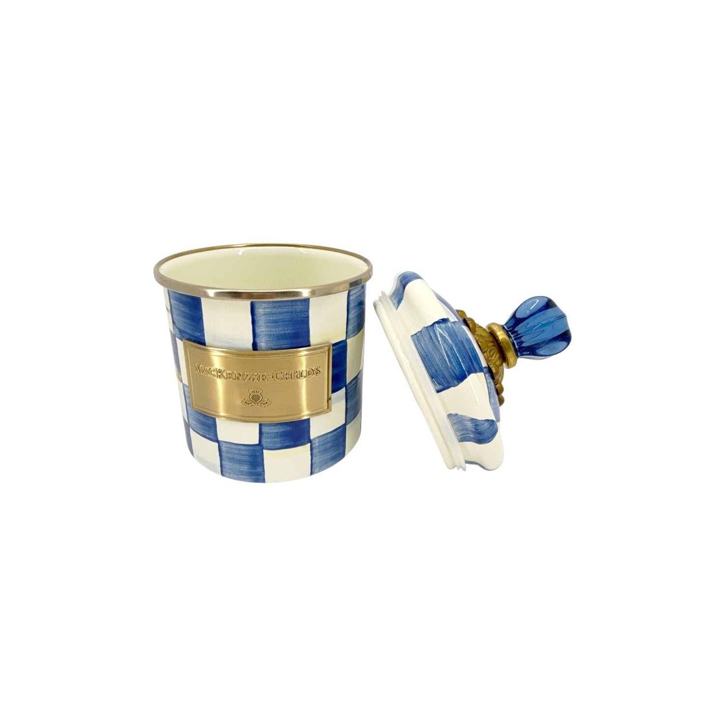 MACKENZIE-CHILDS Royal Check Canister Demi