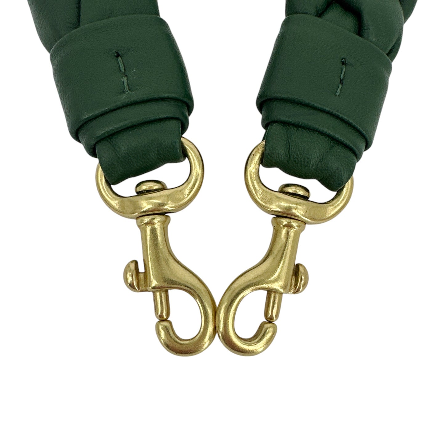 CLARE V. Braided Nappa Shoulder Strap in Evergreen Nappa