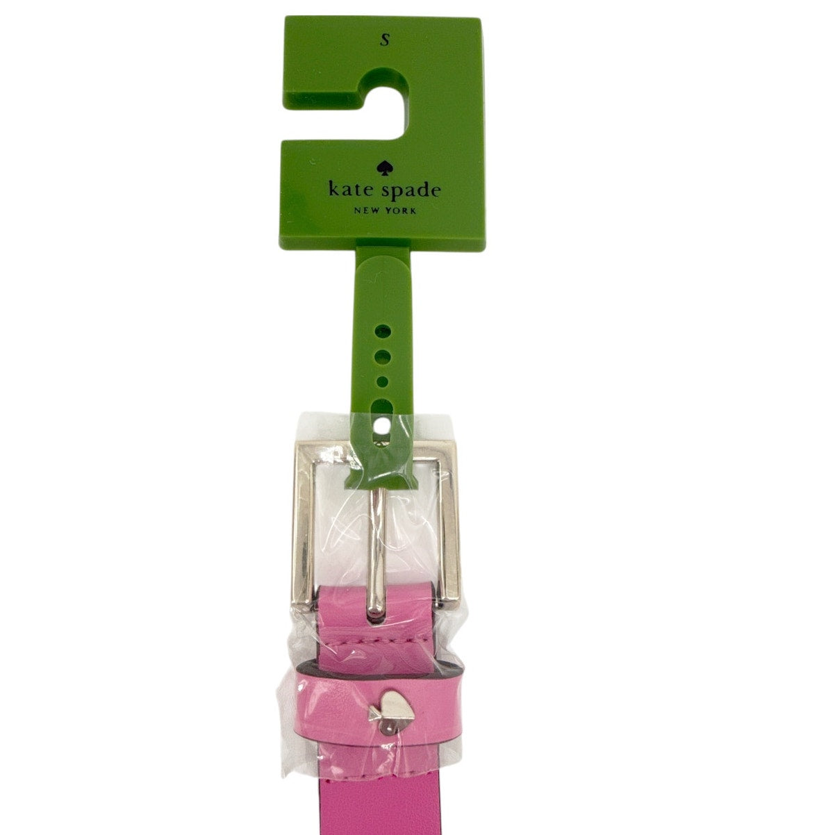 KATE SPADE New York Spade Belt in Rhododendron Grove / Pale Gold S