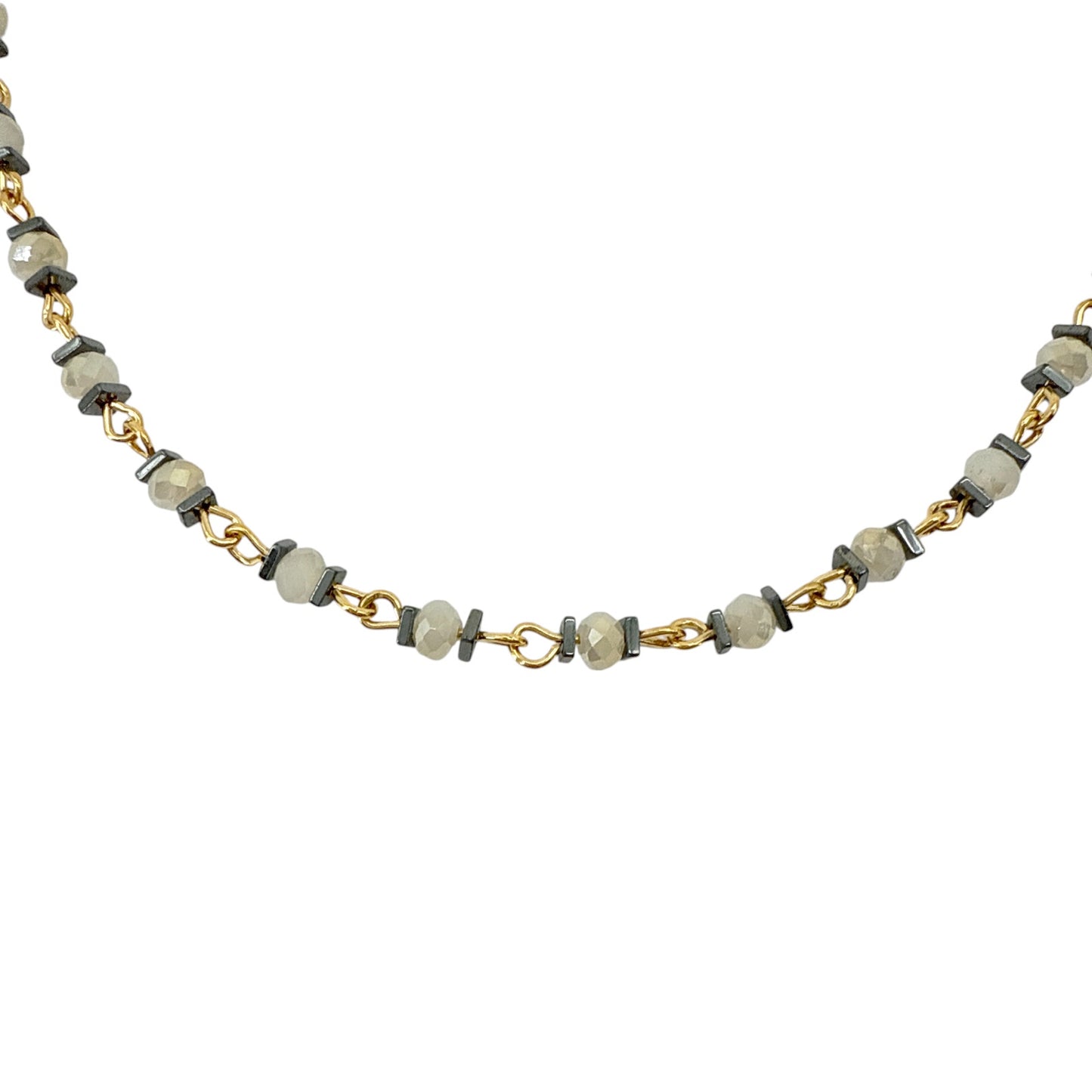 VIRGINS SAINTS & ANGELS VSA Sweetheart Crystal Choker in Gold Translucent & Hema