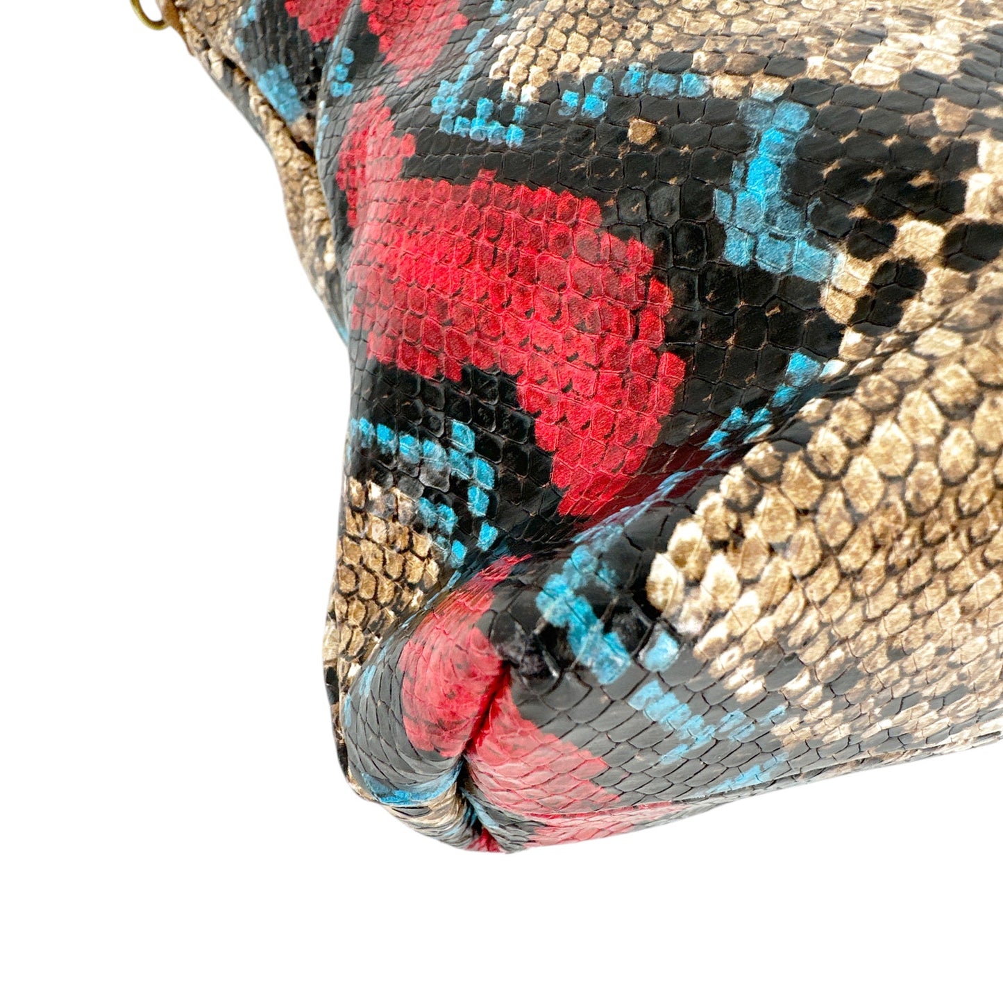 CLARE V. Attache Tote in Garden Snake with Additional Strap