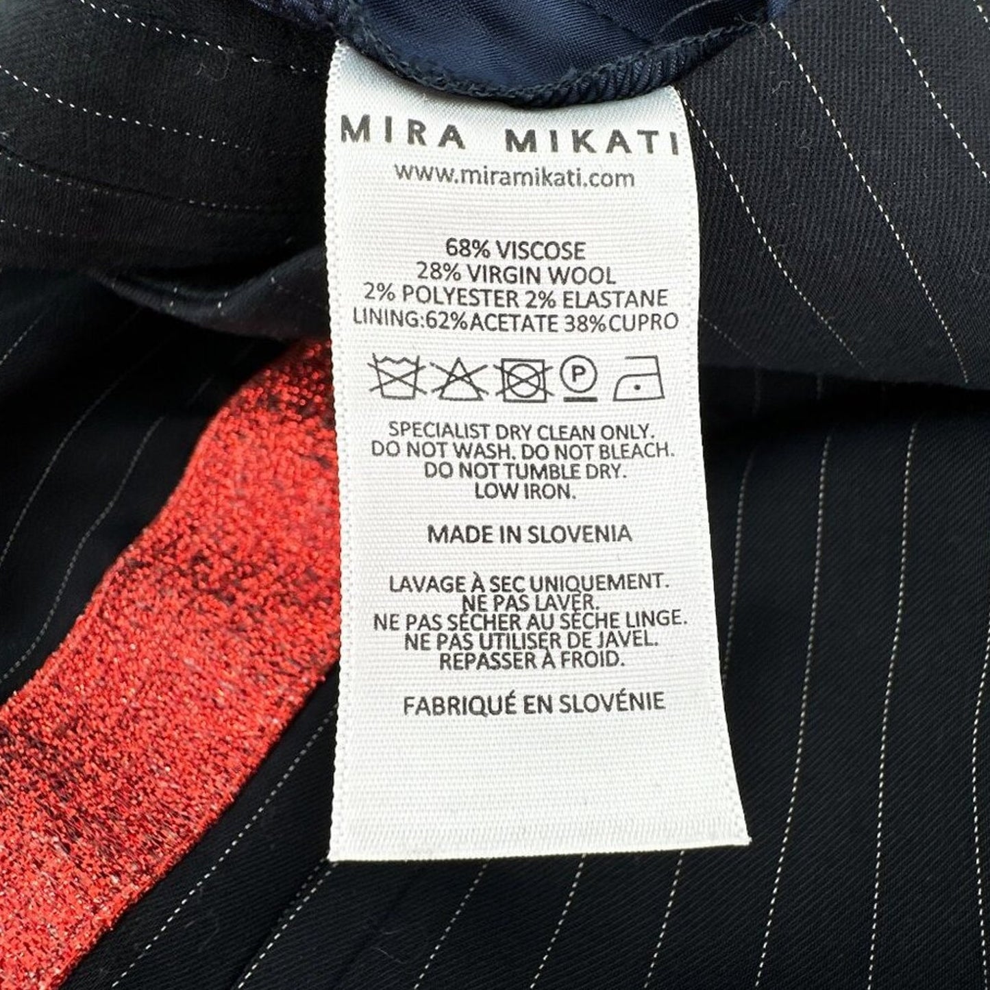 MIRA MIKATI Glitter Pinstripe Wide Leg Trousers 2
