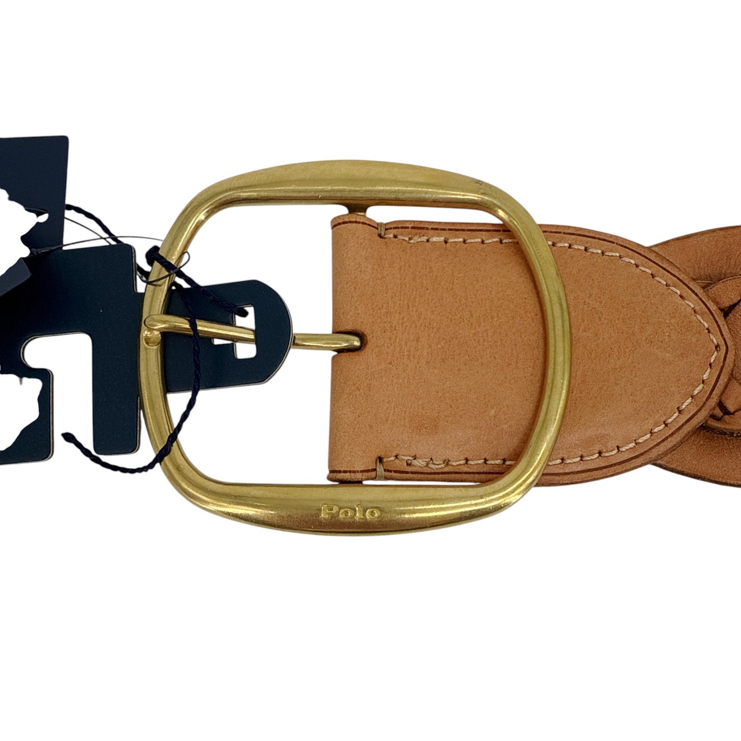POLO RALPH LAUREN Double-Braided Leather Belt Natural S