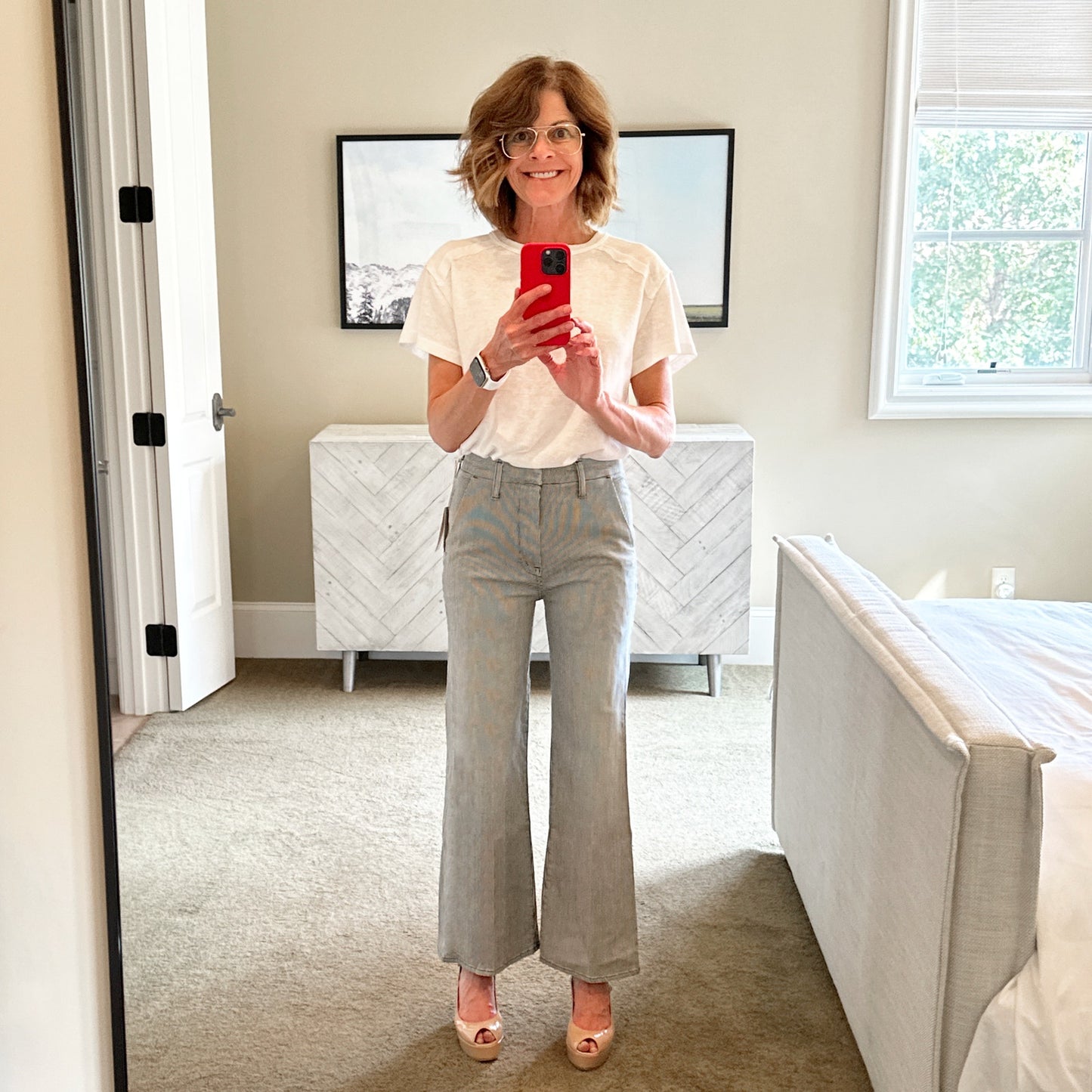 MOTHER Roller Crop Prep Ankle Pant in Letting Off Steam 24