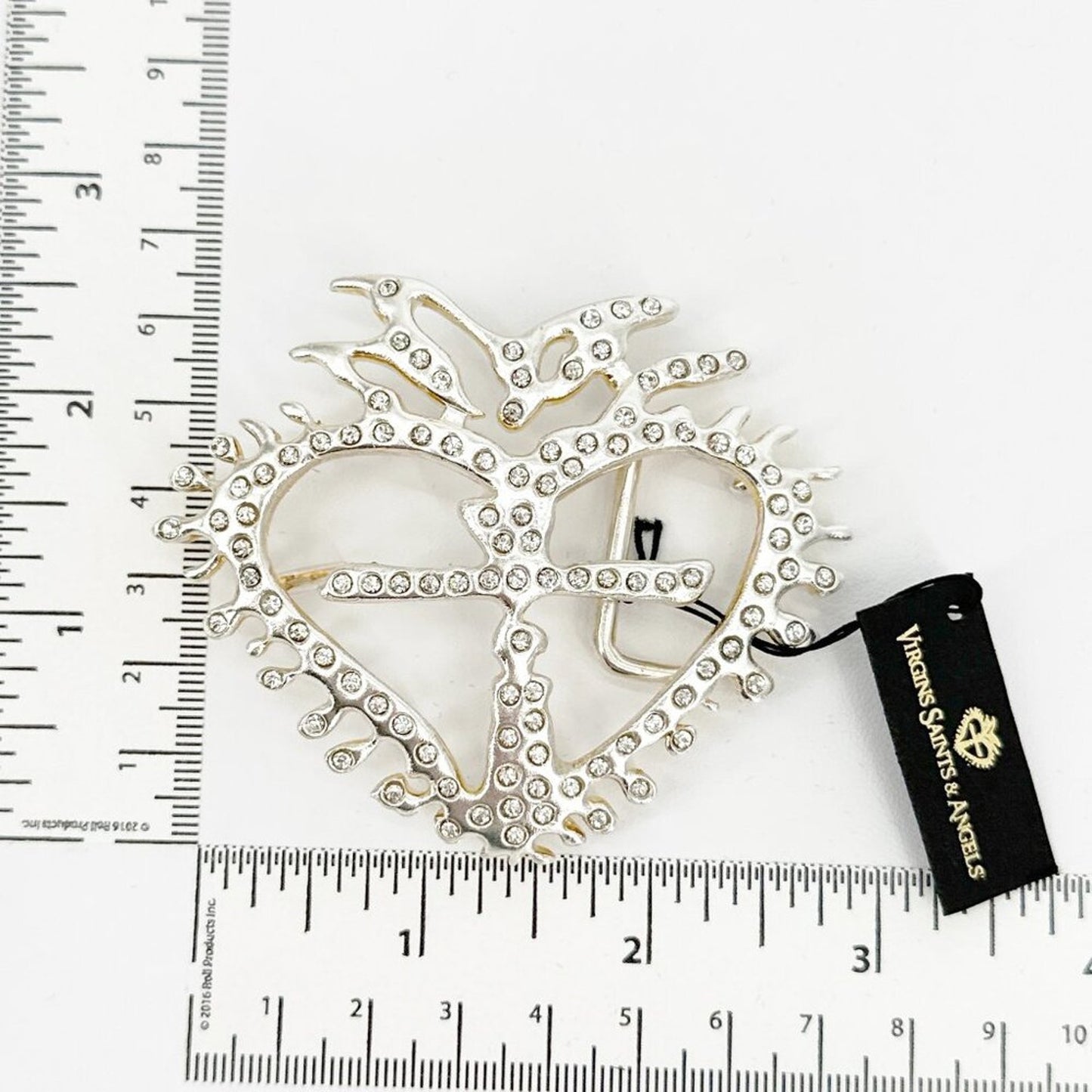 VIRGINS SAINTS & ANGELS VSA La Queen Crystal Buckle in Silver