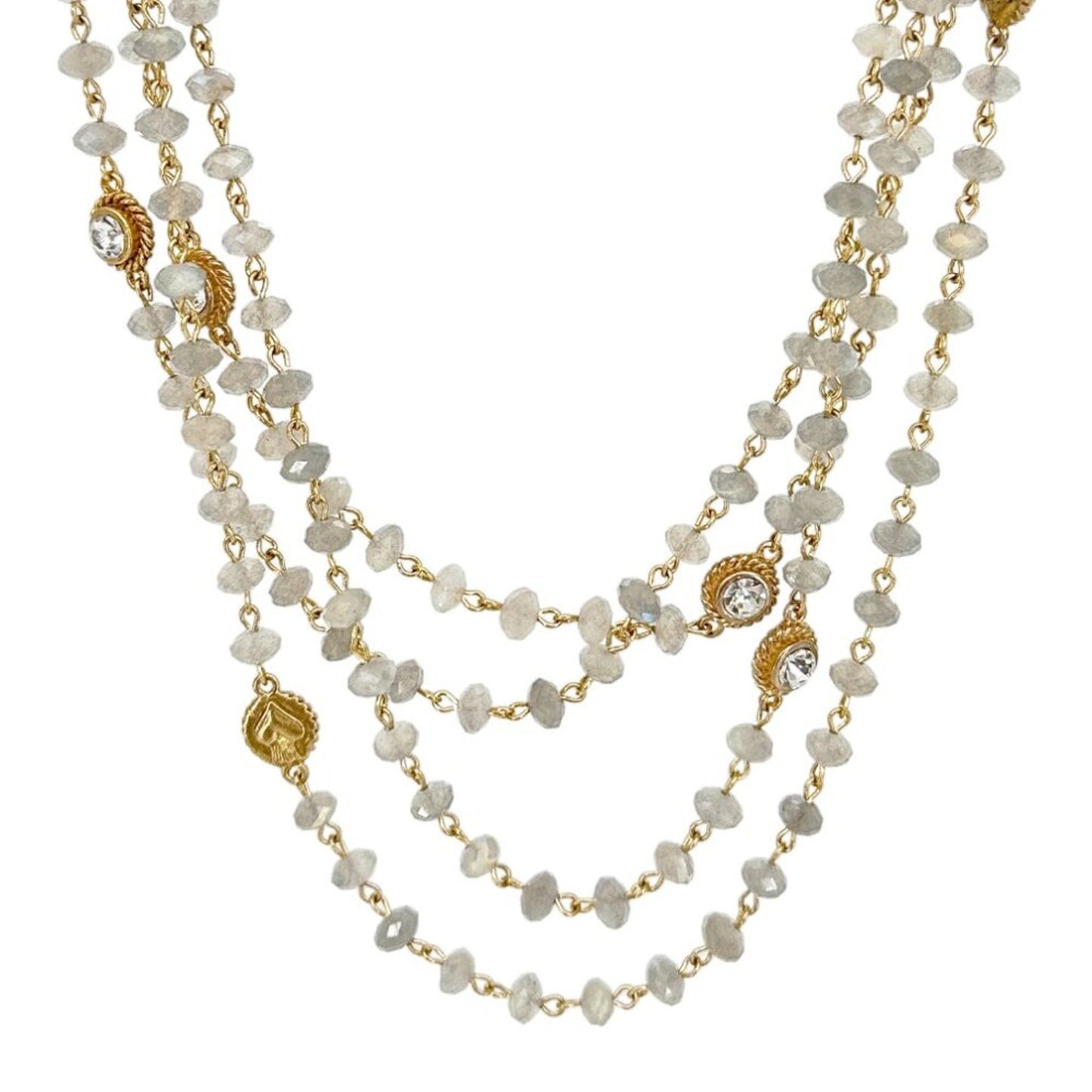 VIRGINS SAINTS & ANGELS VSA Magdalena 6mm Lux Labradorite & Gold