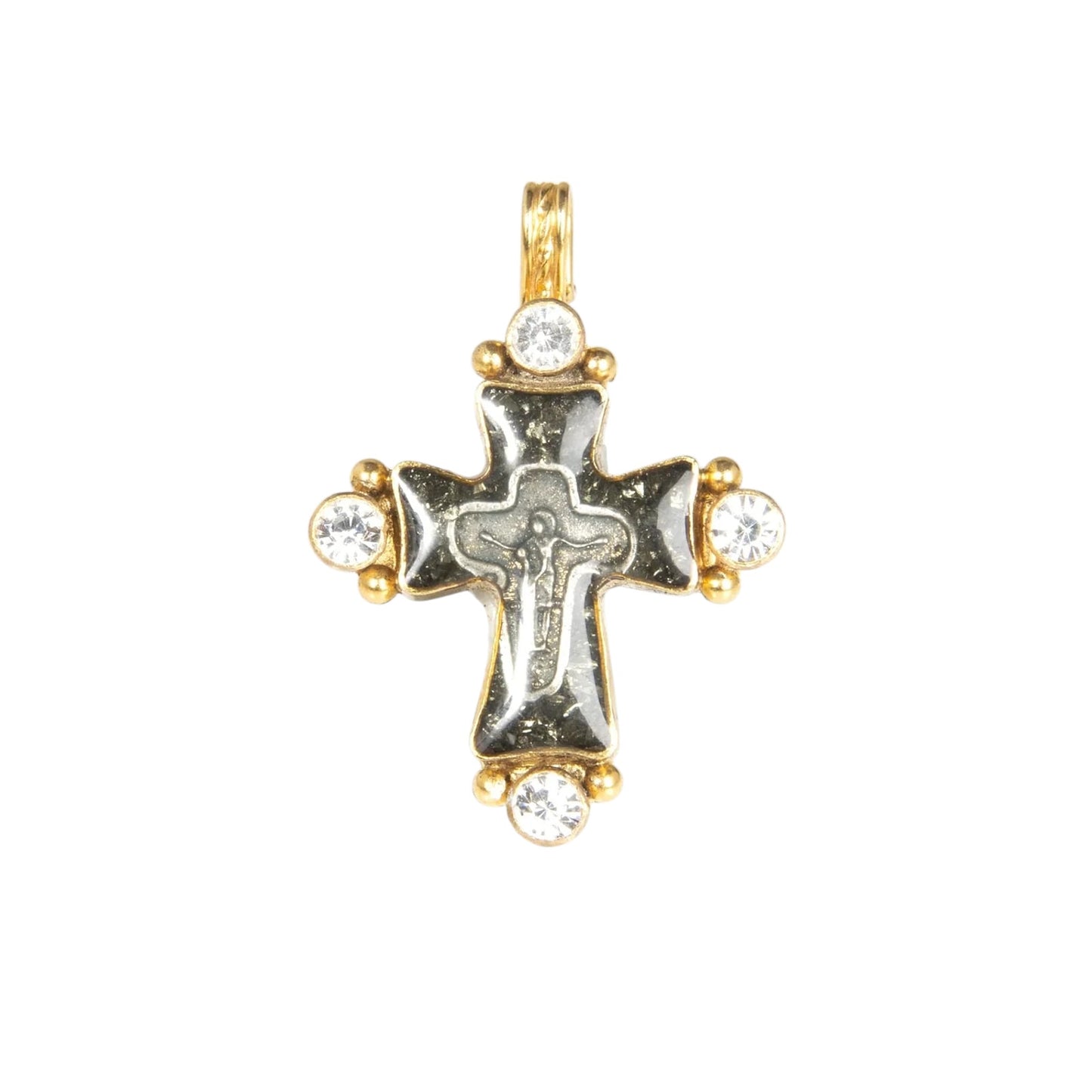 VIRGINS SAINTS & ANGELS VSA Maria Cross Medallion in Gold