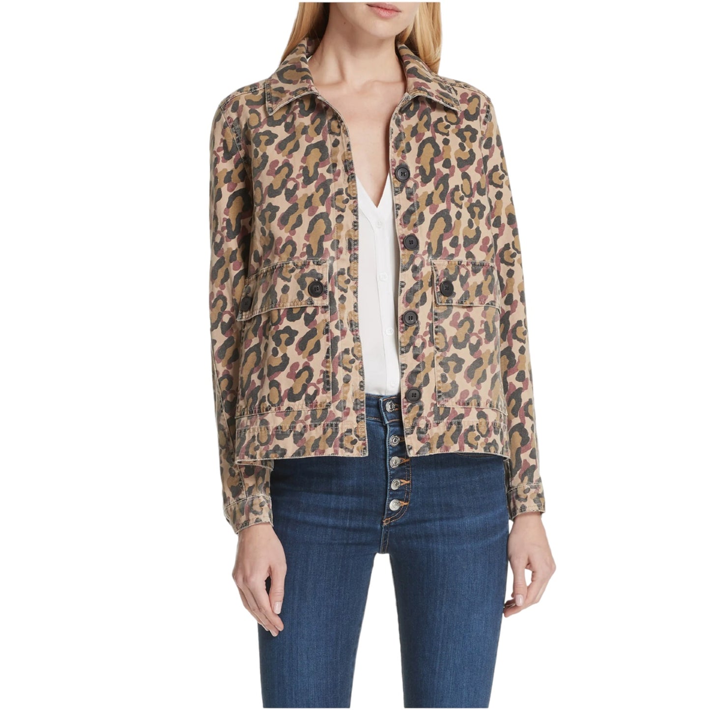 VERONICA BEARD Mercer Leopard Print Jacket | S