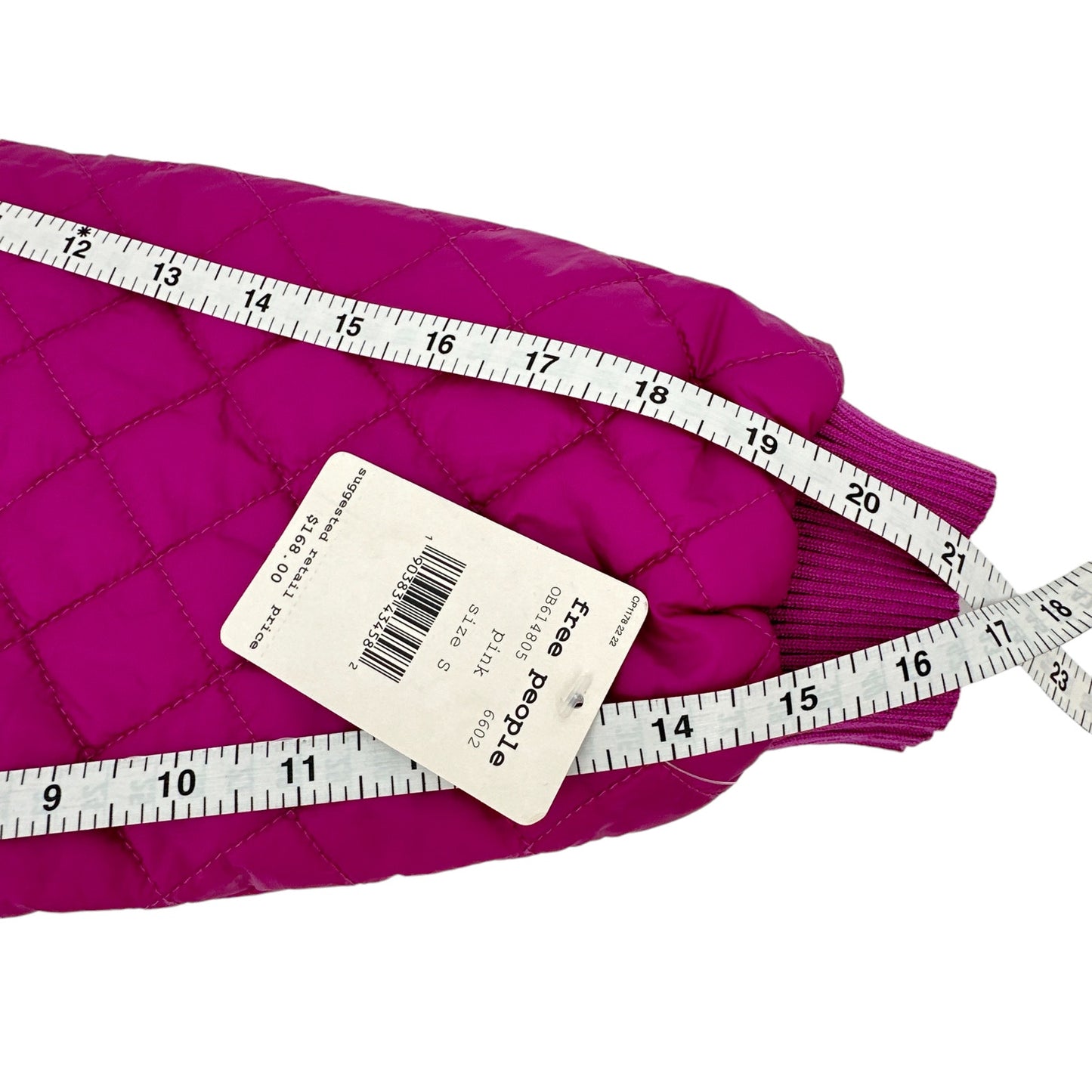 FREE PEOPLE Easy Quilted Bomber in Pink S
