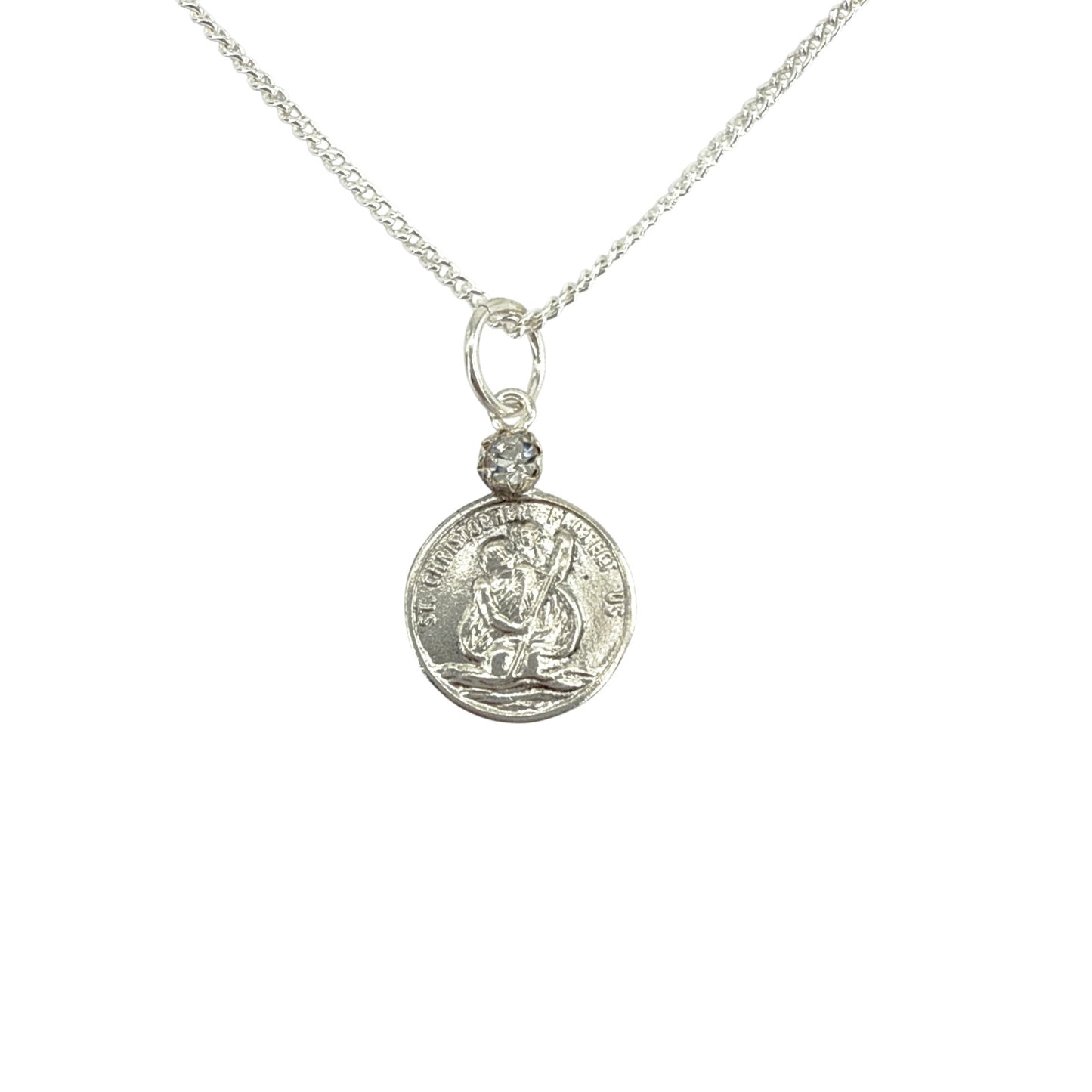 VIRGINS SAINTS & ANGELS VSA Saint Christopher Charm Necklace in Silver