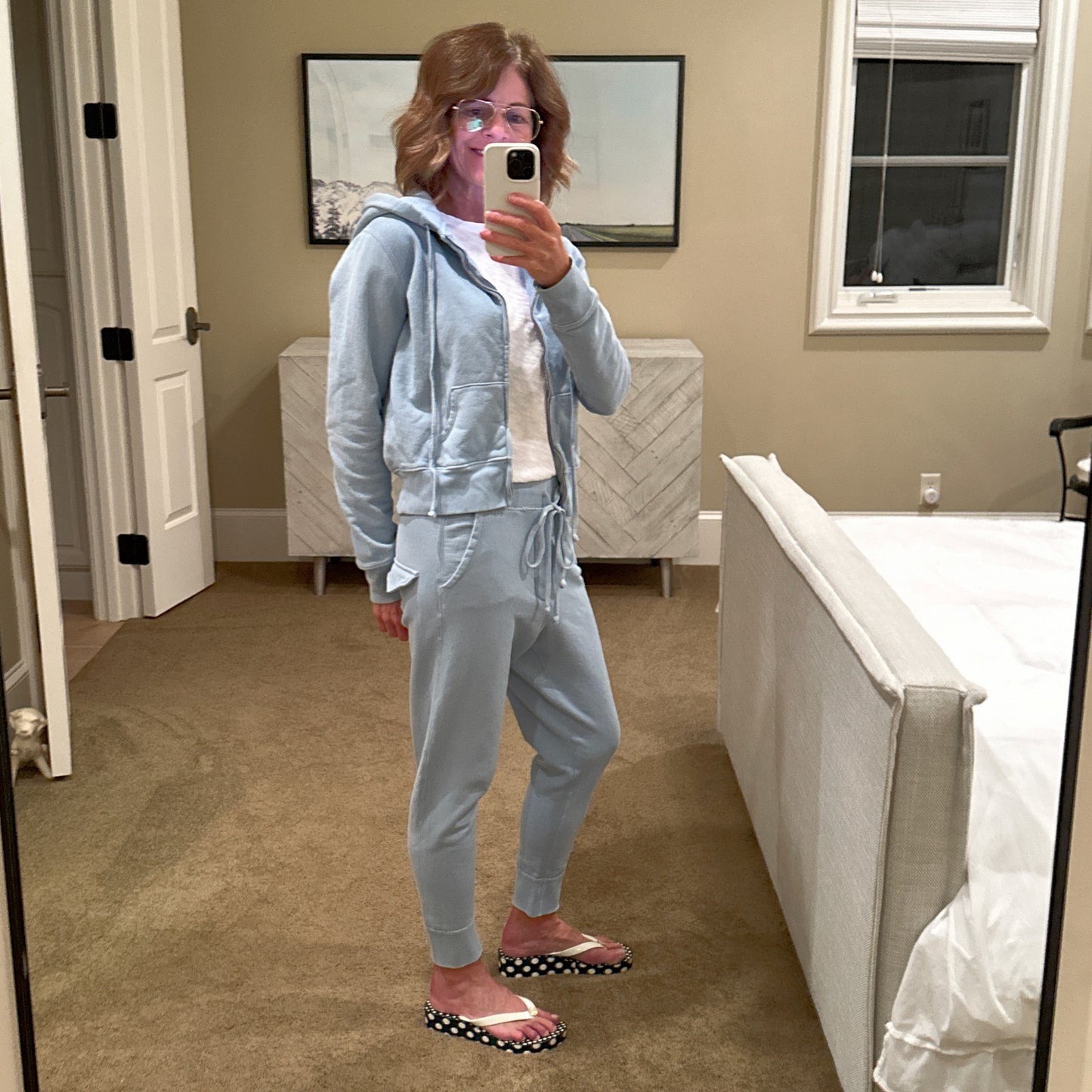 NILI LOTAN Callie Zip-Up in Light Blue || XS