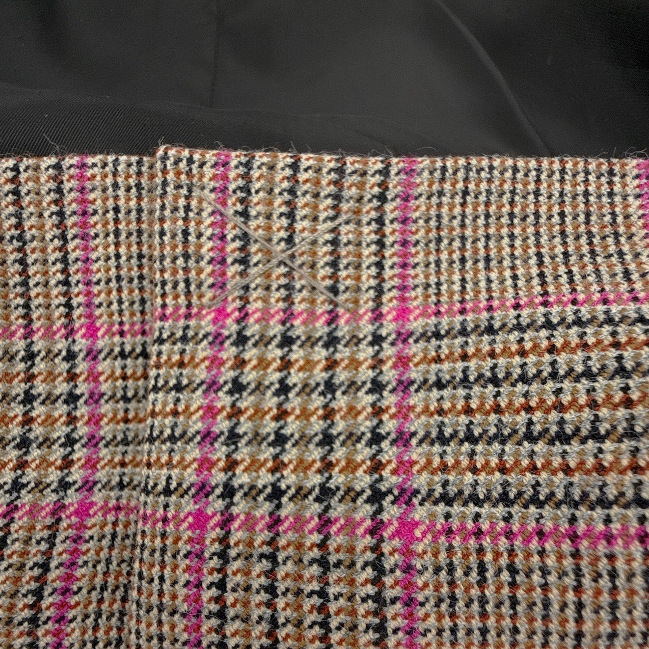 ME+EM Pop Check Boyfriend Jacket Pink/Black/Rust US6|S