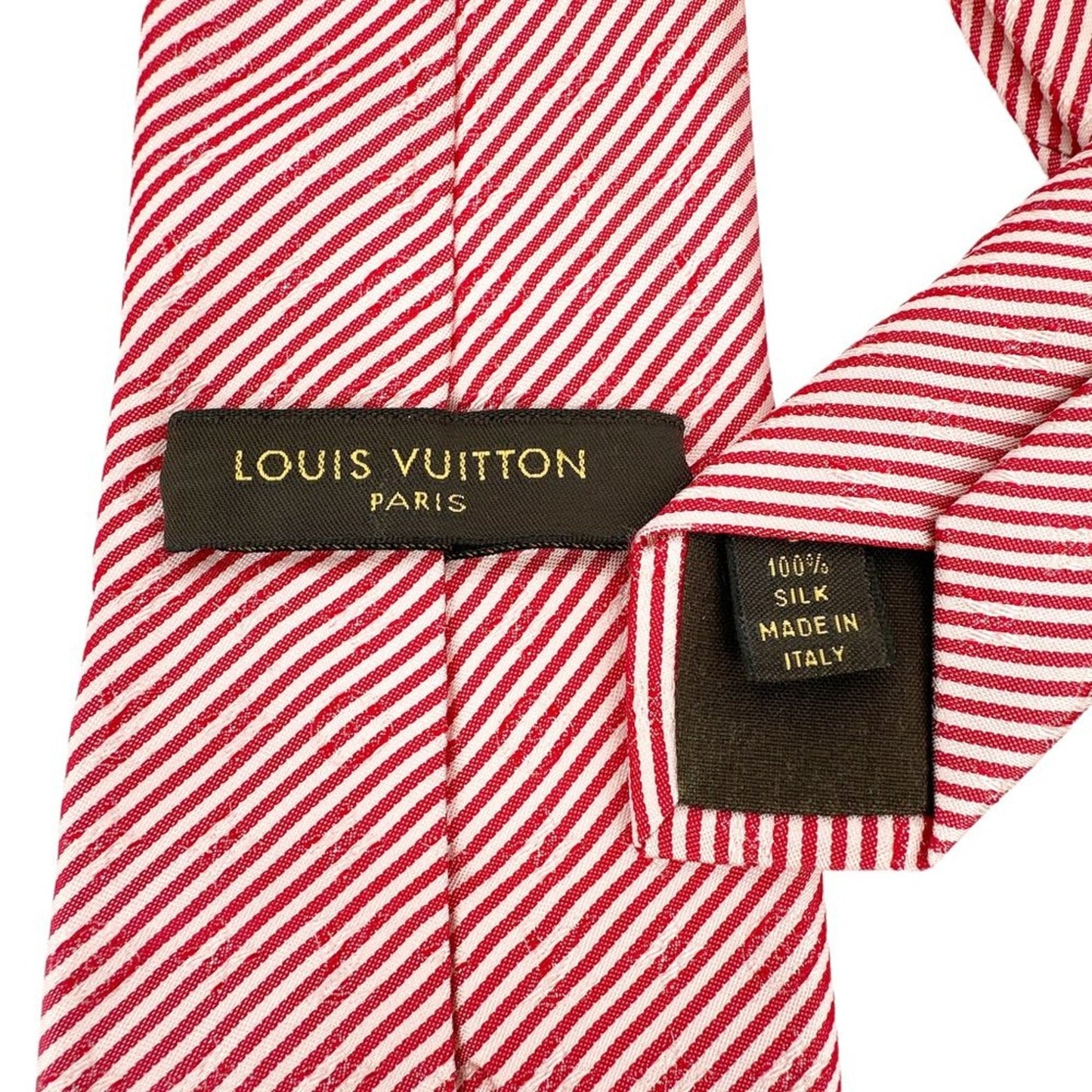 LOUIS VUITTON Monogram Diagonal Tie in Red