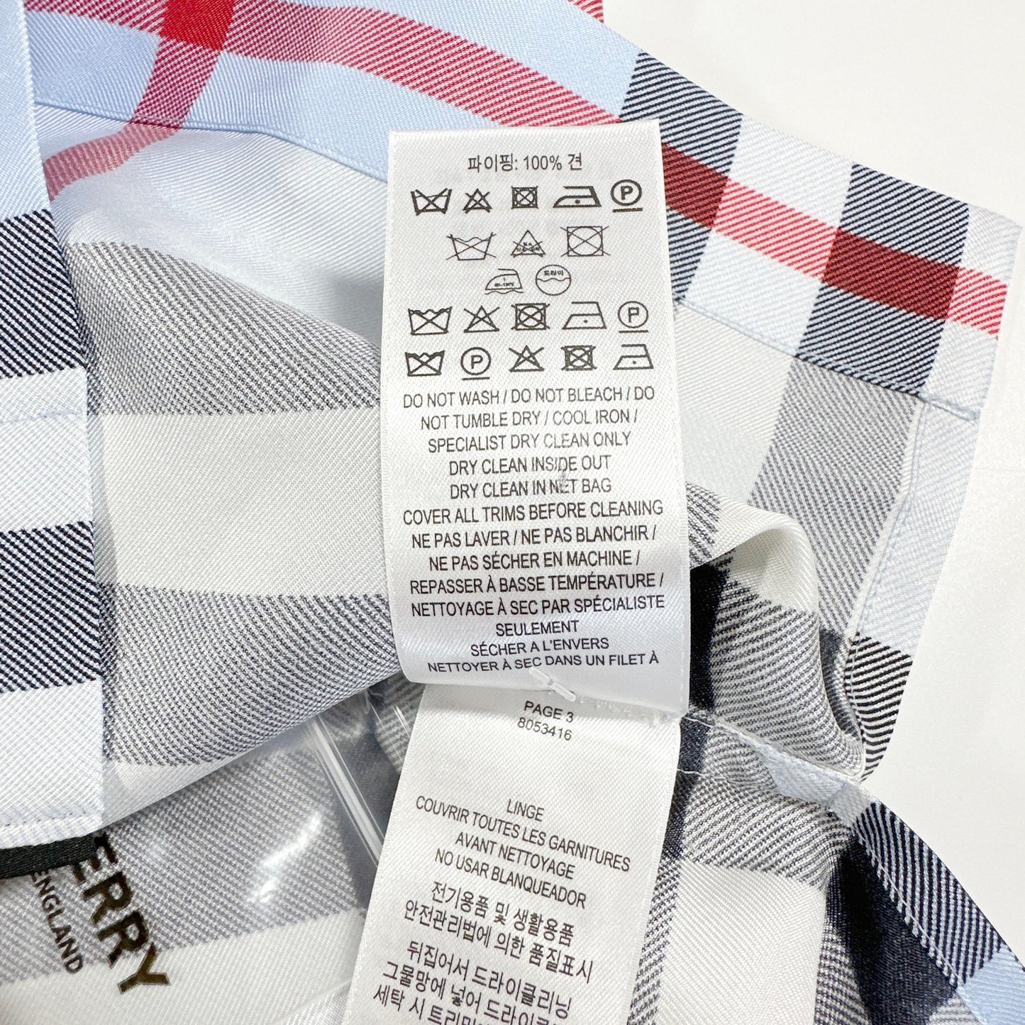 BURBERRY Tierney Bowling Shirt Pale Blue XS