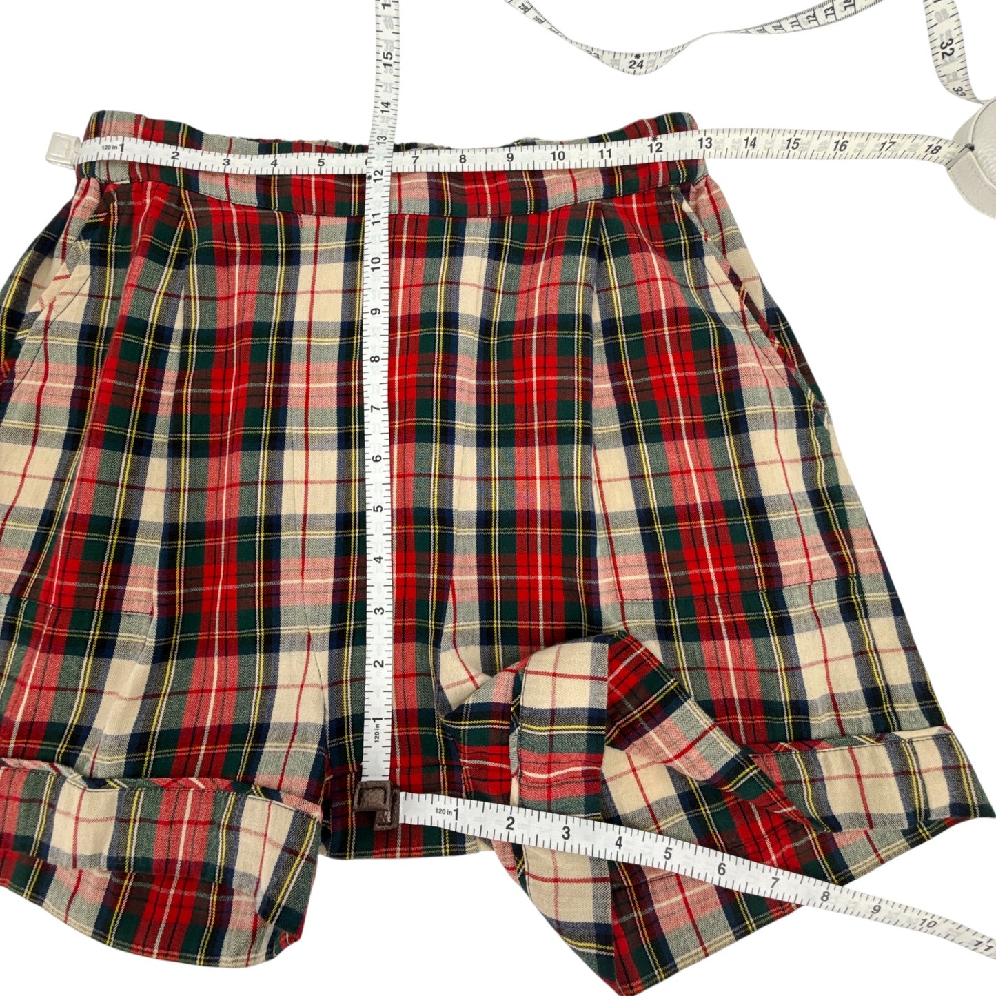 THE GREAT. The Square Pajama Short. In Winter Cabin Plaid 0|XS