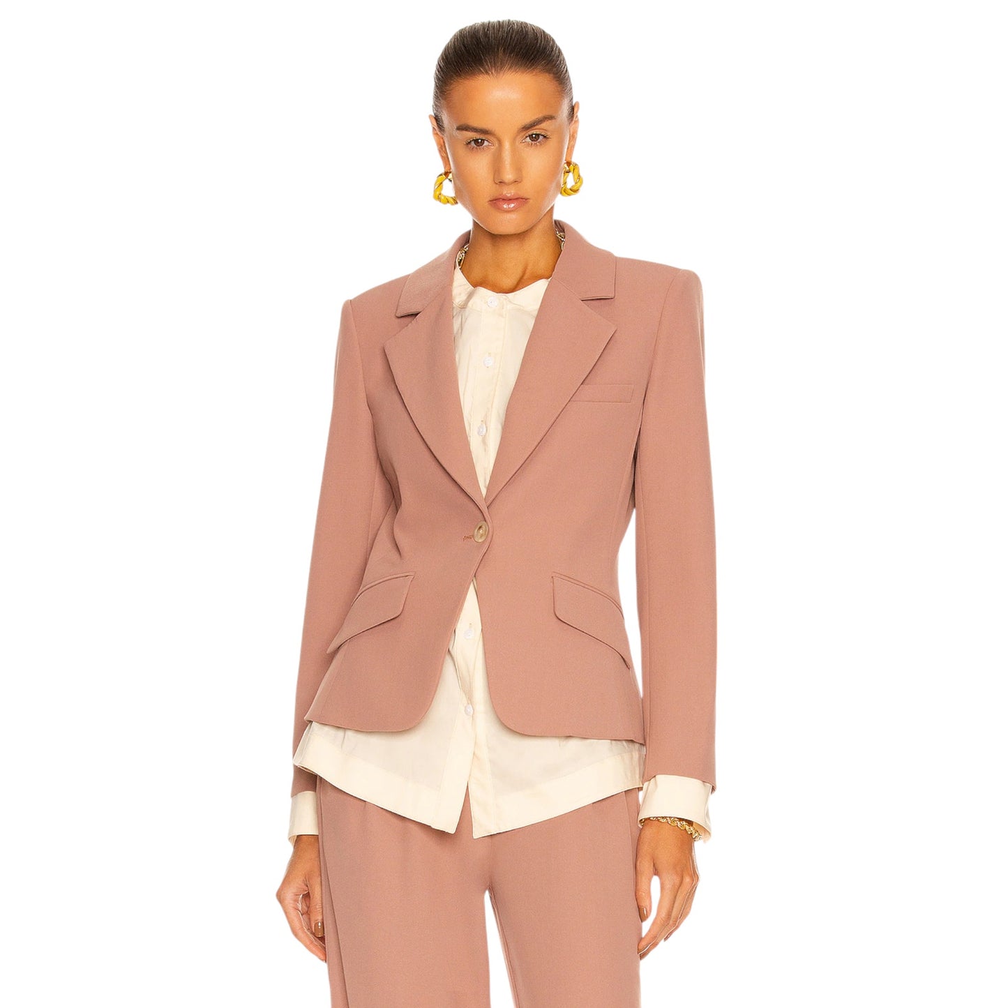JONATHAN SIMKHAI Jubilee Blazer in Teak/Parchment 6|M