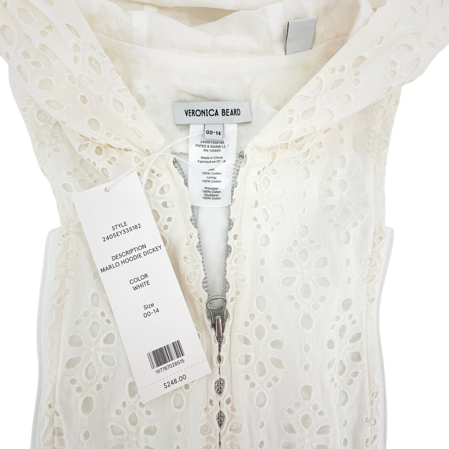 VERONICA BEARD Marlo Cotton Eyelet Dickey