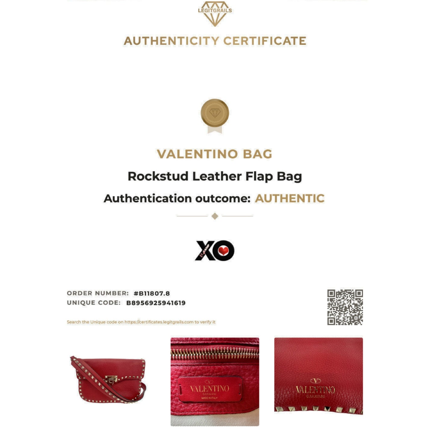 VALENTINO GARAVANI Rockstud Flip Lock Flap Bag Leather in Red