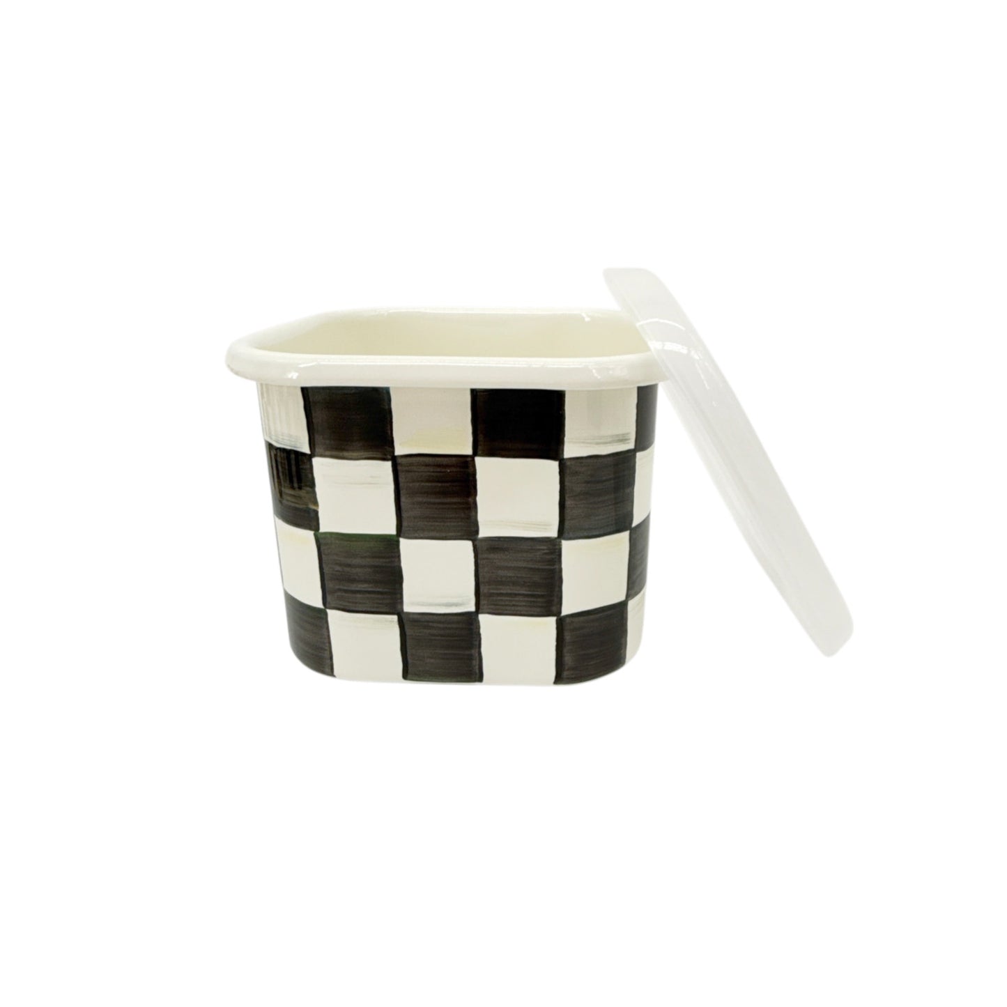 MACKENZIE-CHILDS Courtly Check Enamel Deep Squarage Bowl || Large