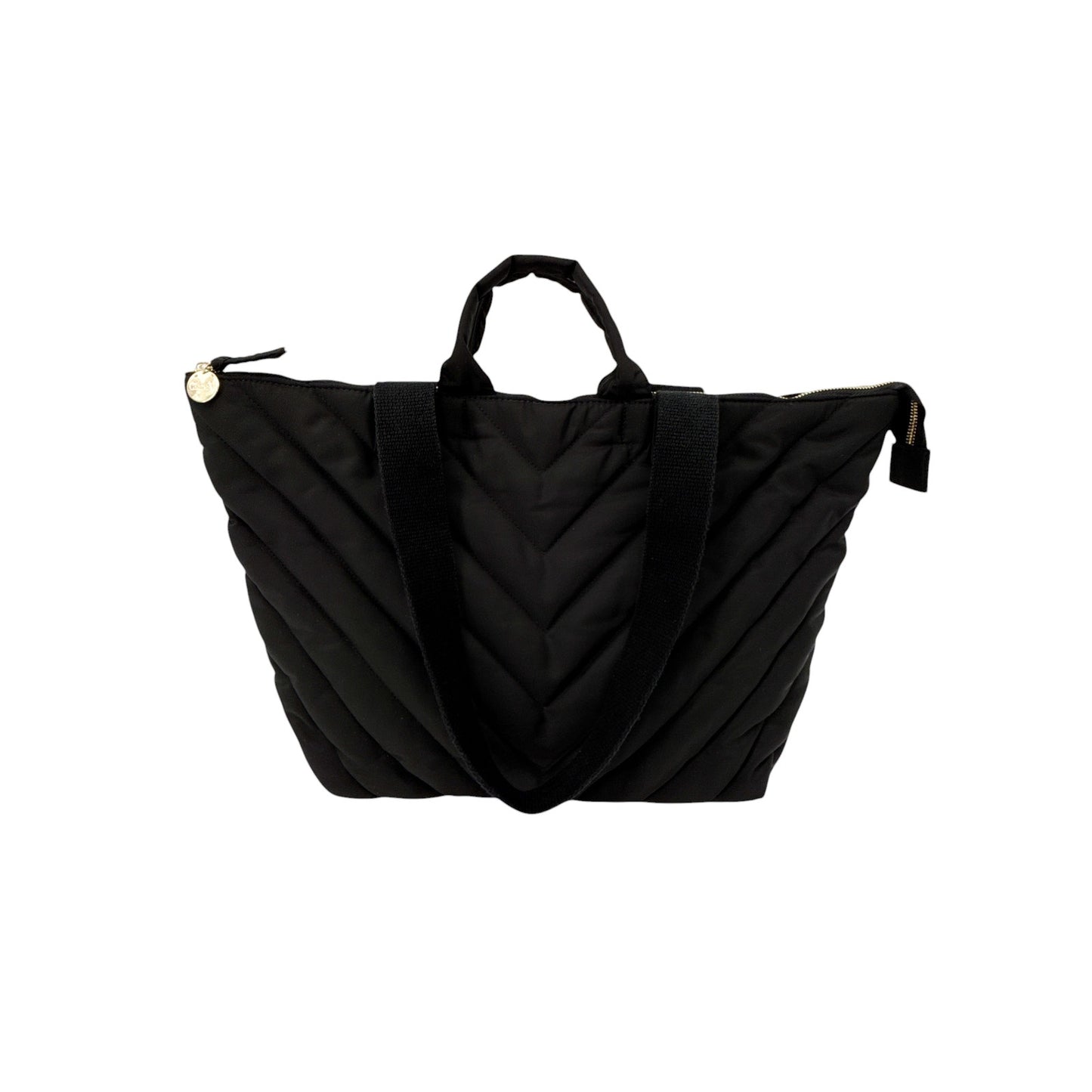CLARE V. Le Zip Sac in Black Quilted V Puffer