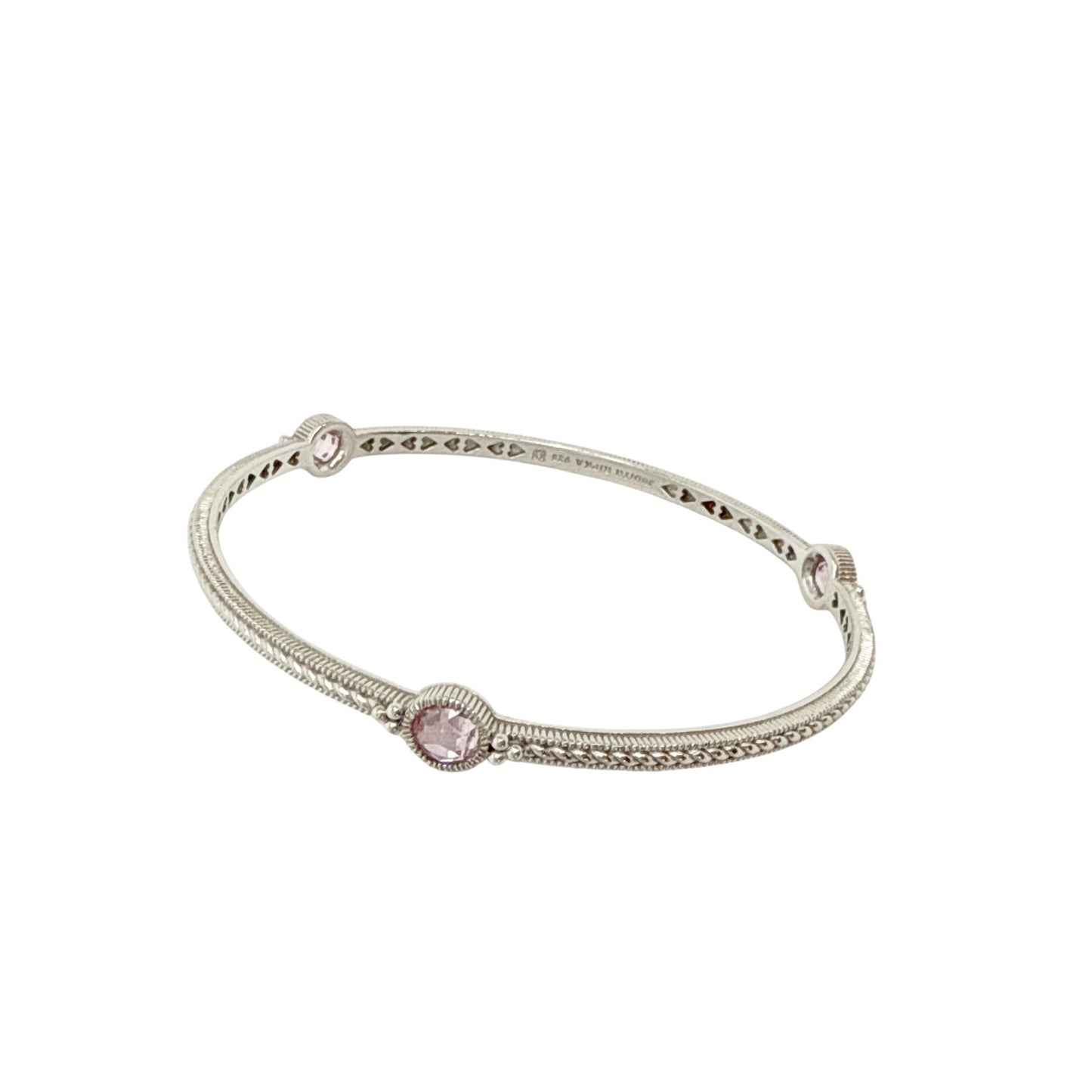 JUDITH RIPKA SS Pendant Necklace & Crystal Station Bracelet