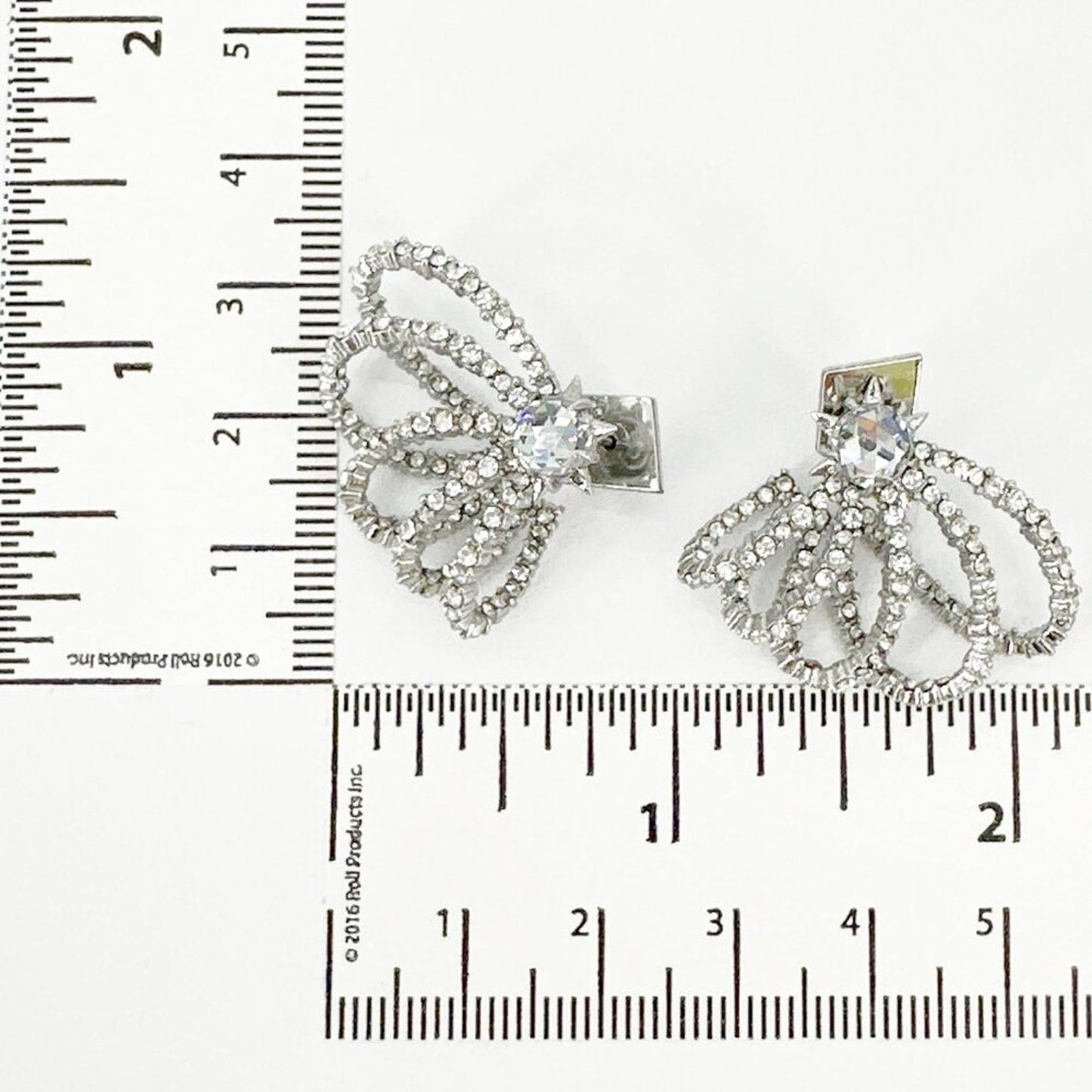ALEXIS BITTAR Crystal Lace Orbit Stud Earrings in Silver