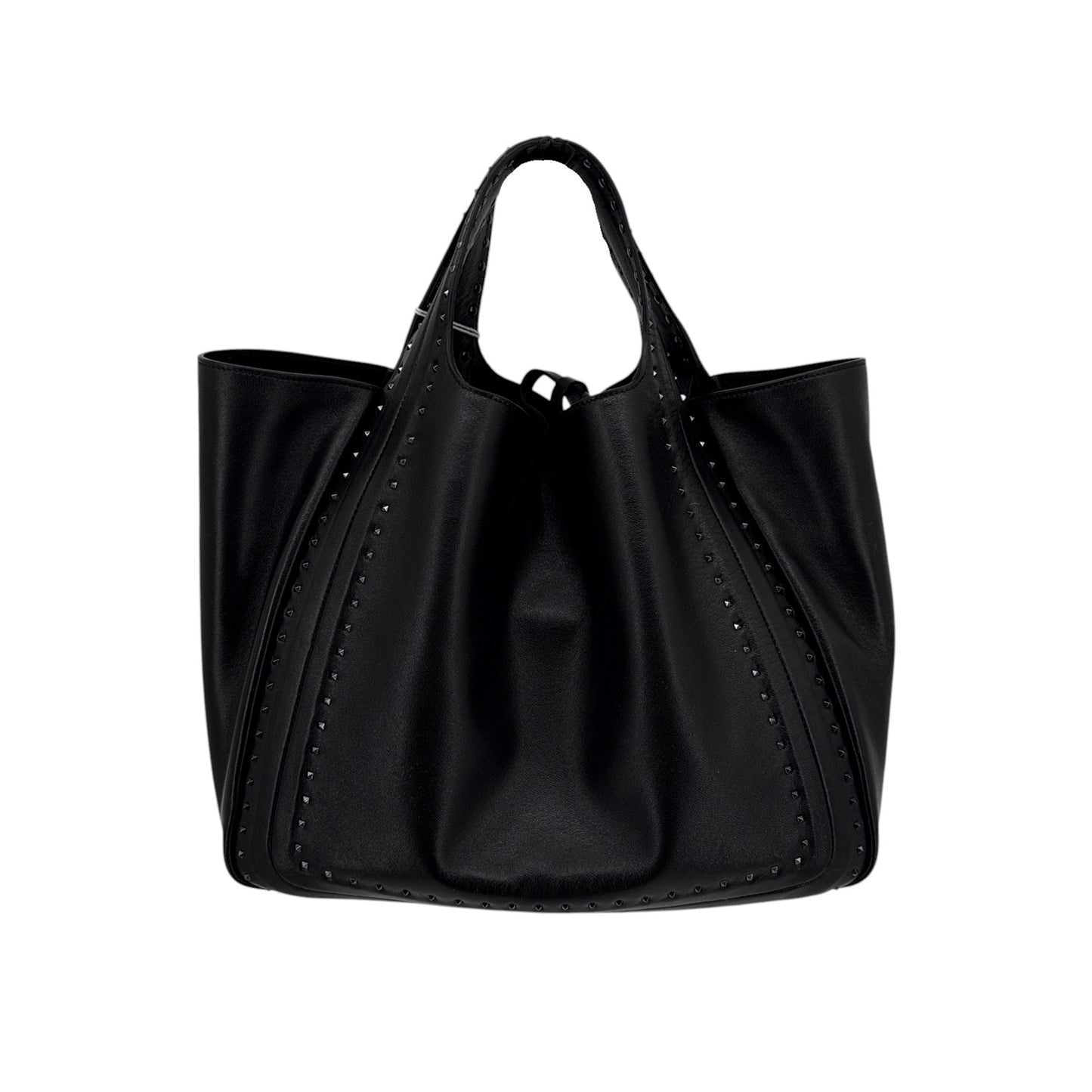 VALENTINO GARAVANI Small Atelier Bag 01 Metal Stitch Edition Tote Bag In Black