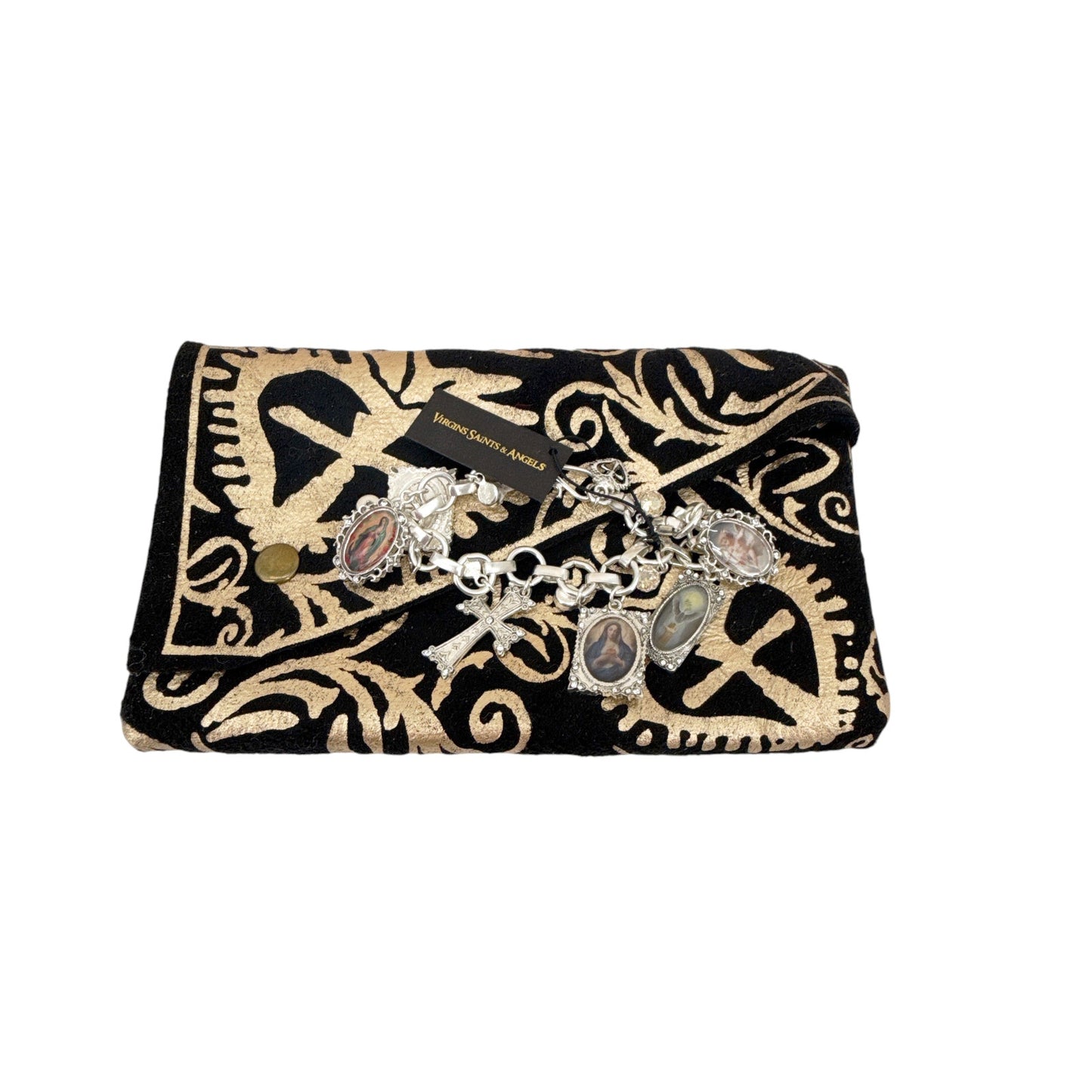 VIRGINS SAINTS & ANGELS VSA Retablo Framed Charm Bracelet Silver