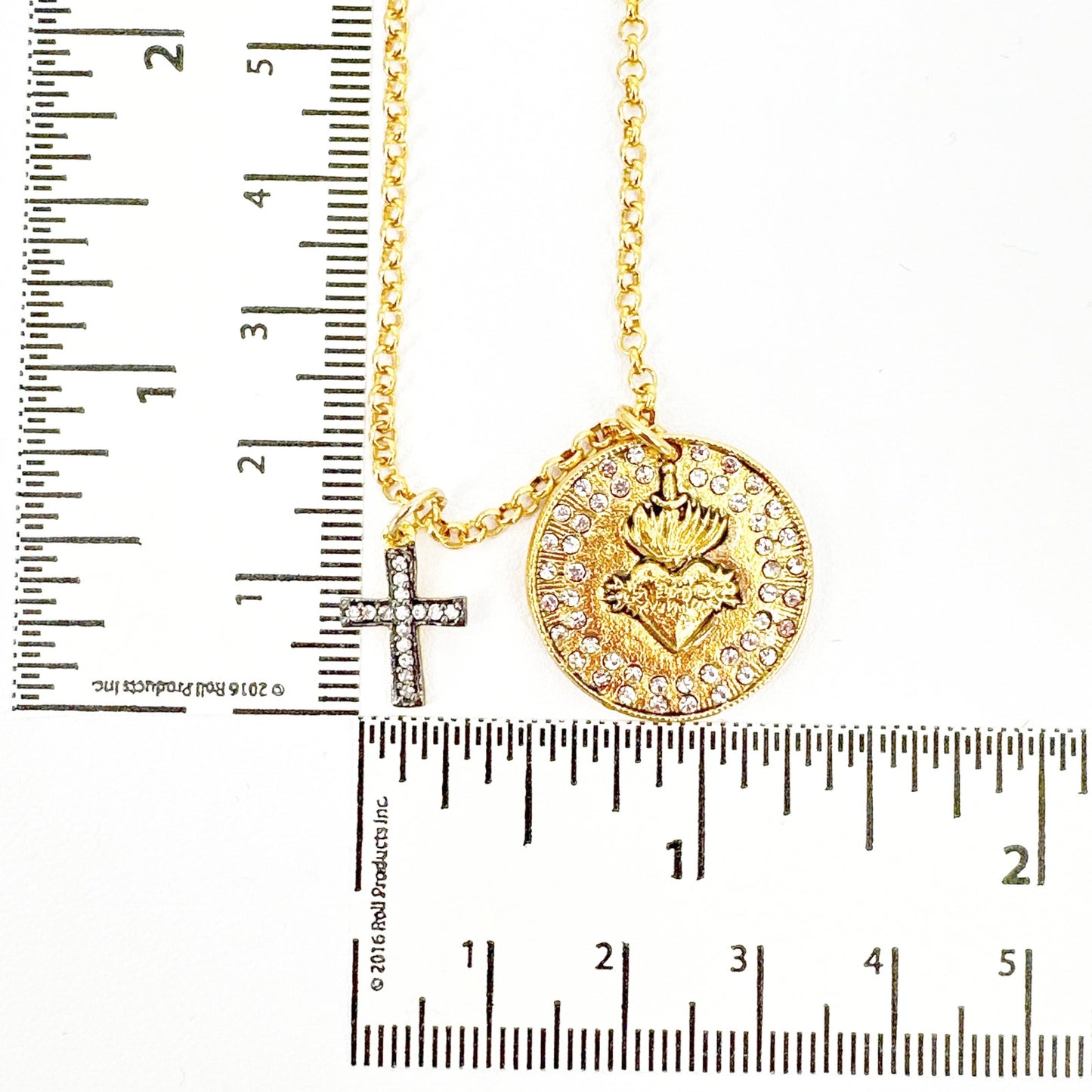 VIRGINS SAINTS & ANGELS VSA Sacred Heart Relic Charm Necklace Gift Set