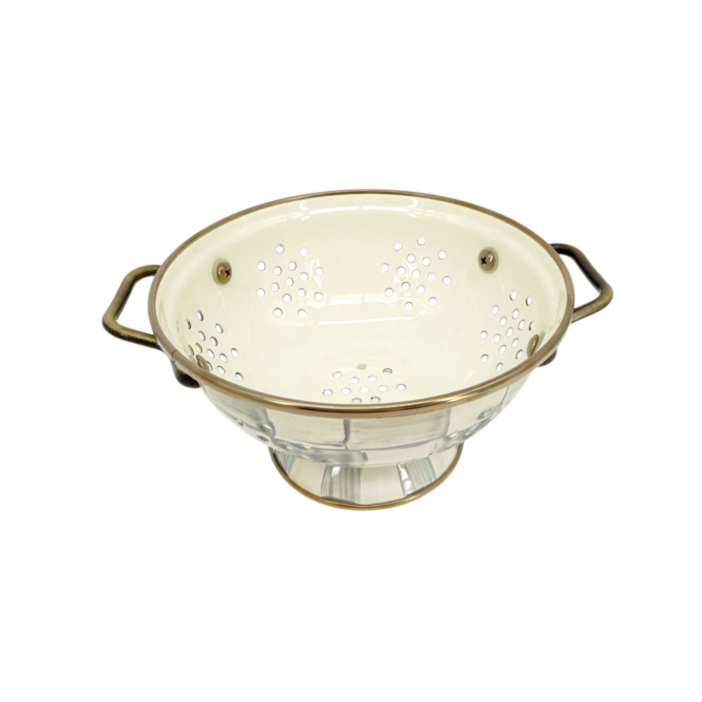 MACKENZIE-CHILDS Sterling Check Colander Large