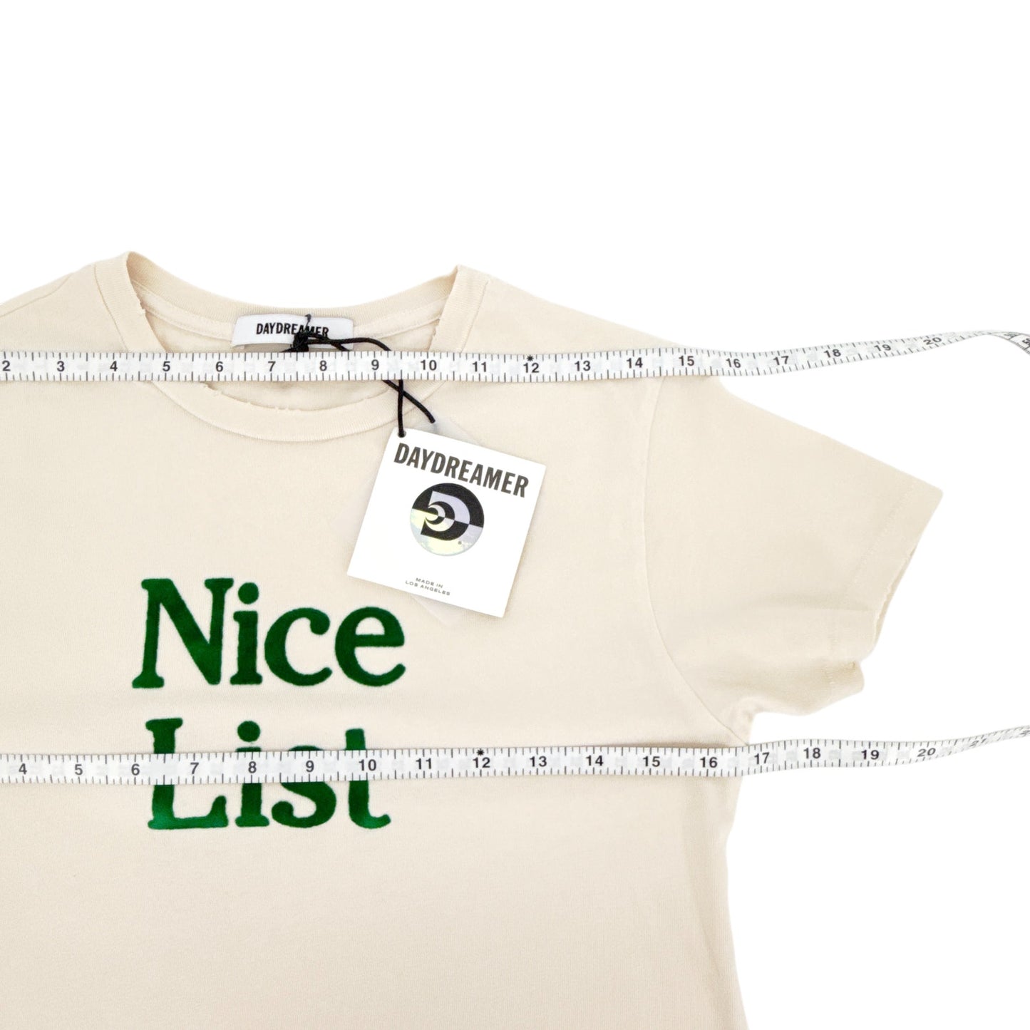 DAYDREAMER Nice List Vintage Tee in Dirty White M