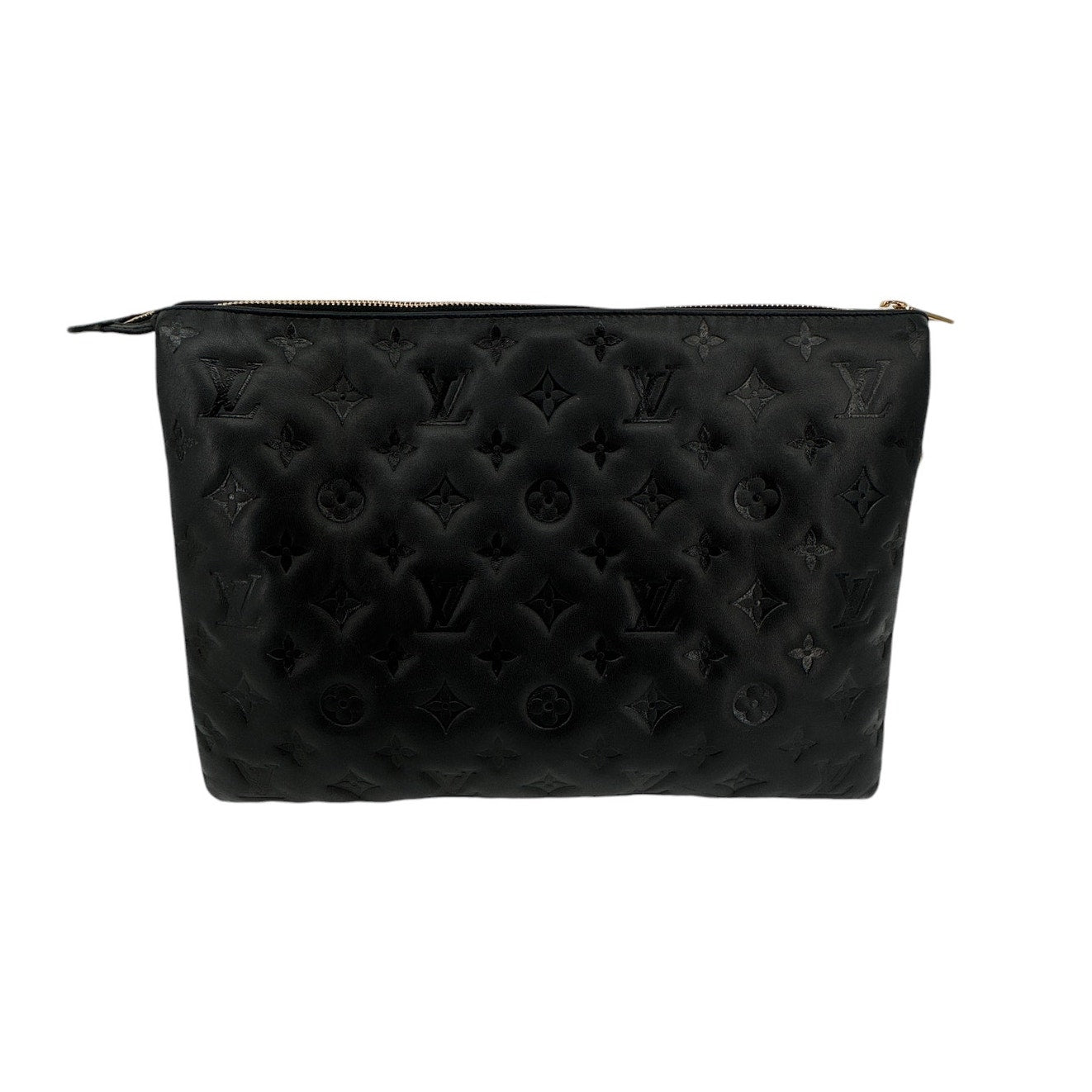 LOUIS VUITTON Lambskin Embossed Monogram Coussin MM